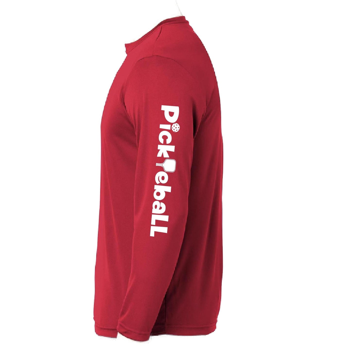 Pickleball Horizontal (Custom) | Youth Long Sleeve Pickleball Performance T-Shirts | 100% Polyester