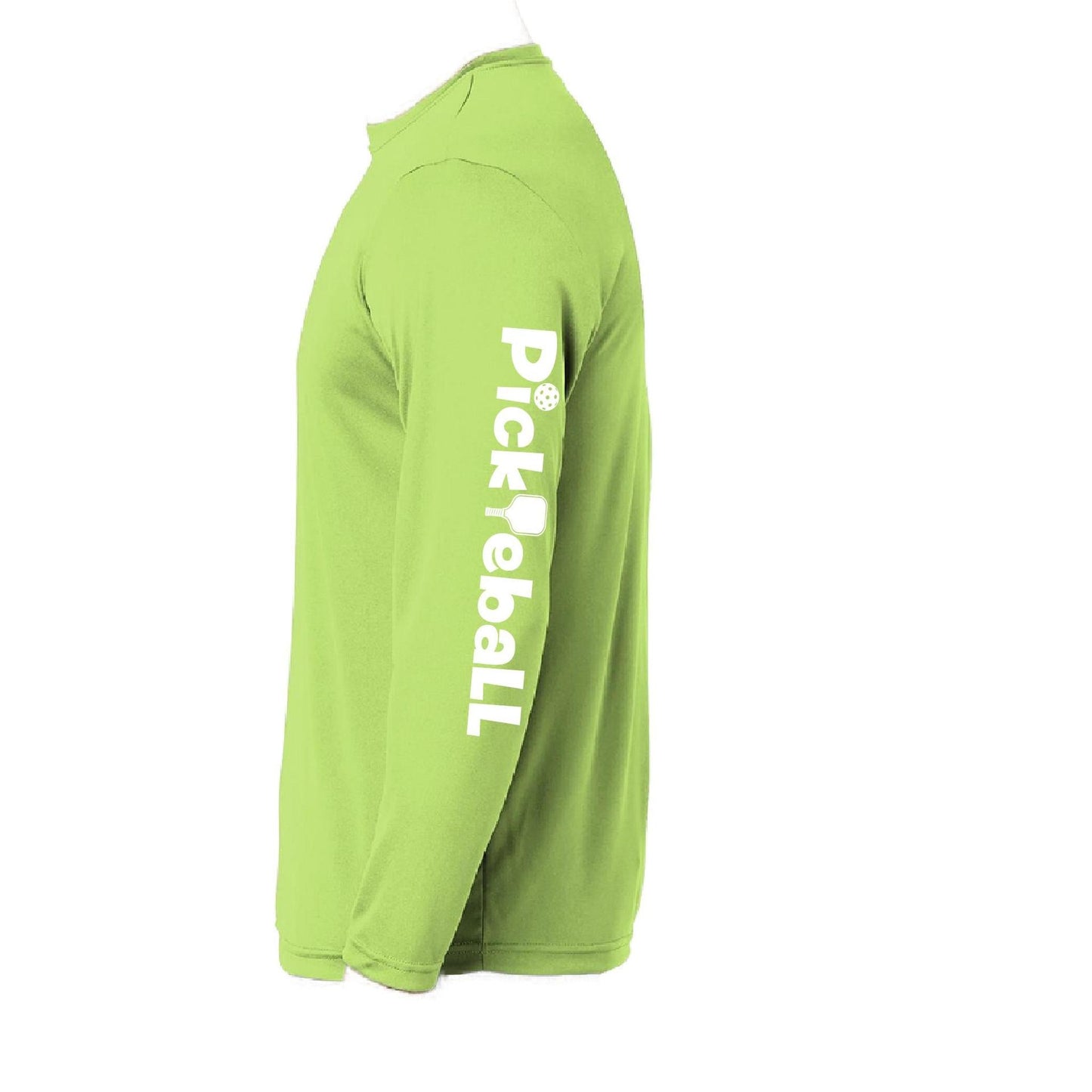 Pickleball Horizontal (Custom) | Youth Long Sleeve Pickleball Performance T-Shirts | 100% Polyester