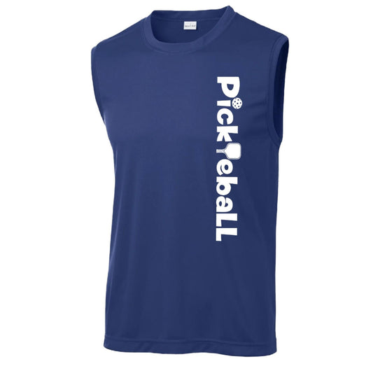 Pickleball Horizontal (Customizable) | Men’s Sleeveless Athletic Performance T-Shirts | 100% Polyester