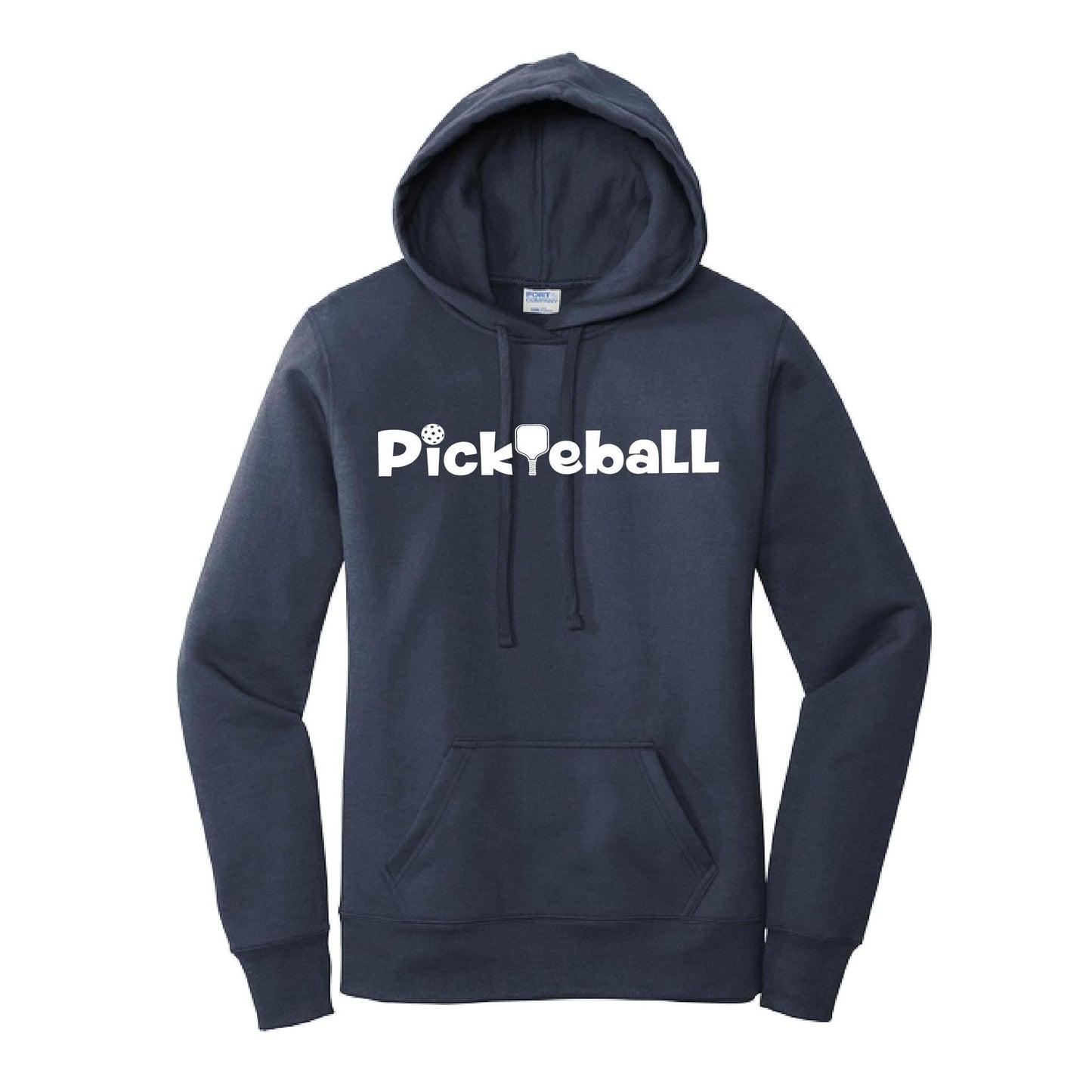 Pickleball Horizontal (Customizable) | Women’s Fitted Hoodie Pickleball Sweatshirt | 50% Cotton 50% Poly Fleece