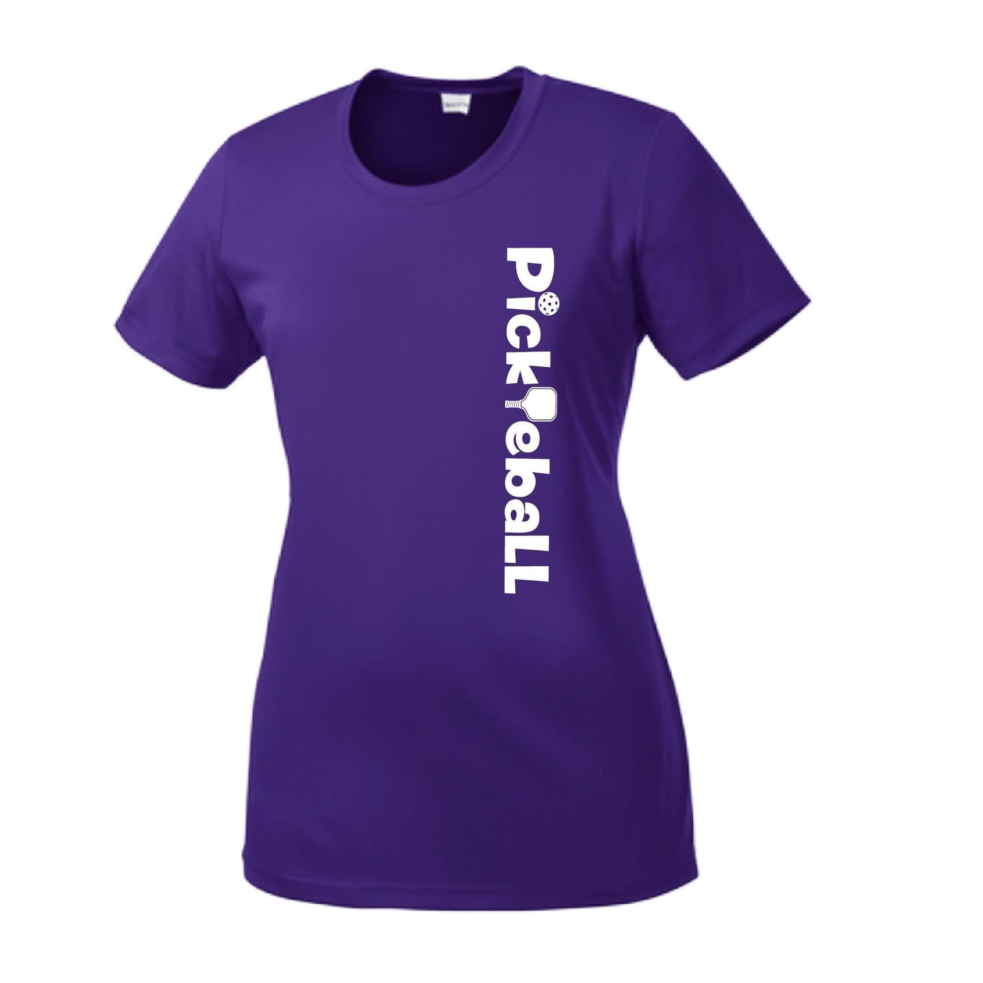 Pickleball Horizontal (Customizable) | Women’s Short Sleeve Crewneck Pickleball Performance T-Shirts | 100% Polyester