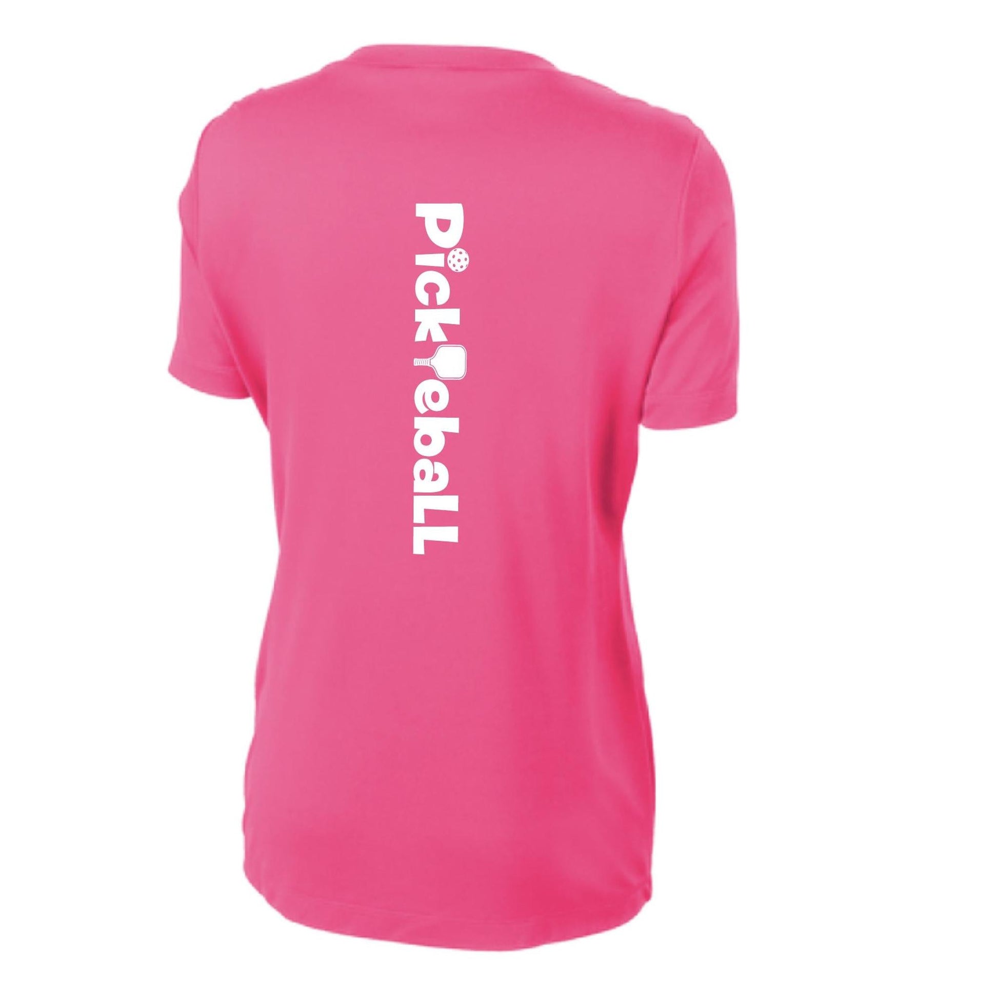 Pickleball Horizontal (Customizable) | Women’s Short Sleeve Crewneck Pickleball Performance T-Shirts | 100% Polyester