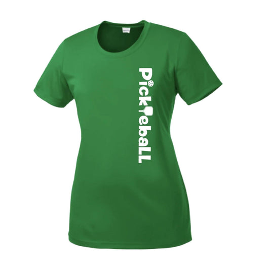 Pickleball Horizontal (Customizable) | Women’s Short Sleeve Crewneck Pickleball Performance T-Shirts | 100% Polyester