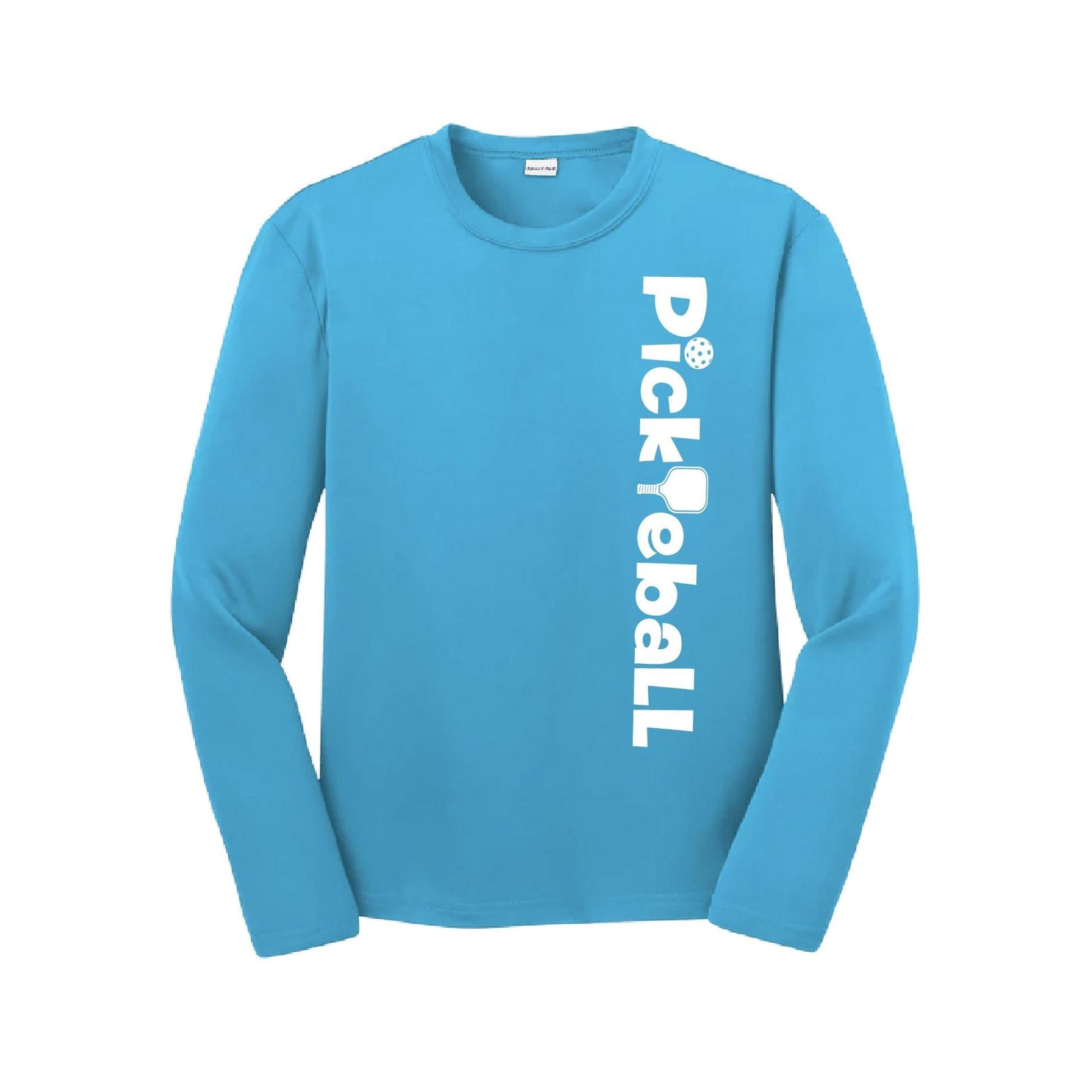 Pickleball Horizontal (Customizable) | Youth Long Sleeve Pickleball Performance T-Shirts | 100% Polyester