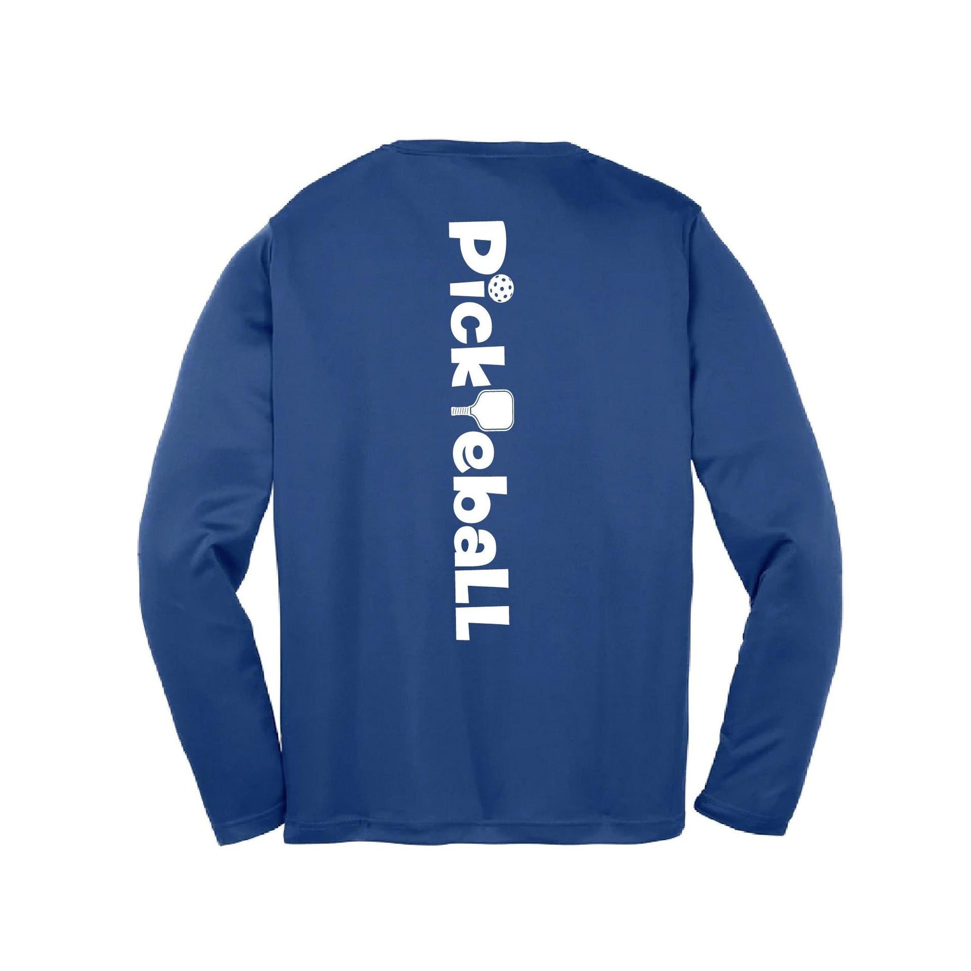 Pickleball Horizontal (Customizable) | Youth Long Sleeve Pickleball Performance T-Shirts | 100% Polyester