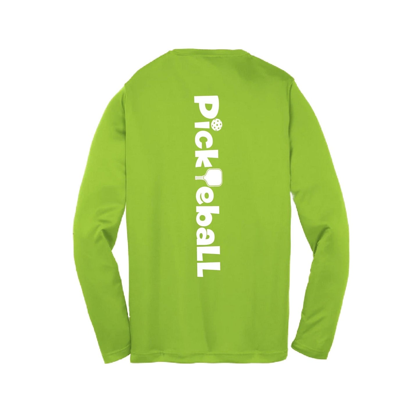 Pickleball Horizontal (Customizable) | Youth Long Sleeve Pickleball Performance T-Shirts | 100% Polyester