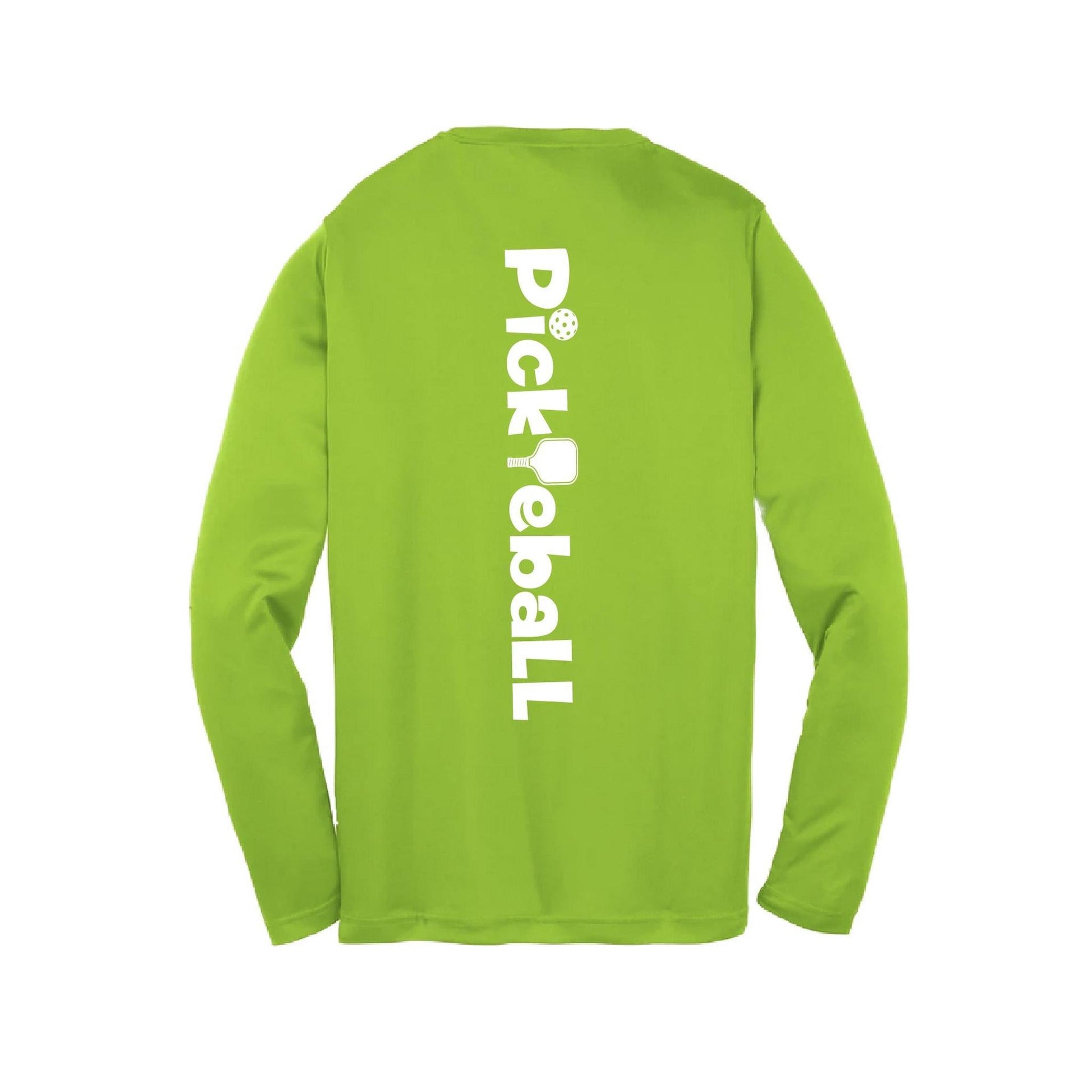 Pickleball Horizontal (Customizable) | Youth Long Sleeve Pickleball Performance T-Shirts | 100% Polyester