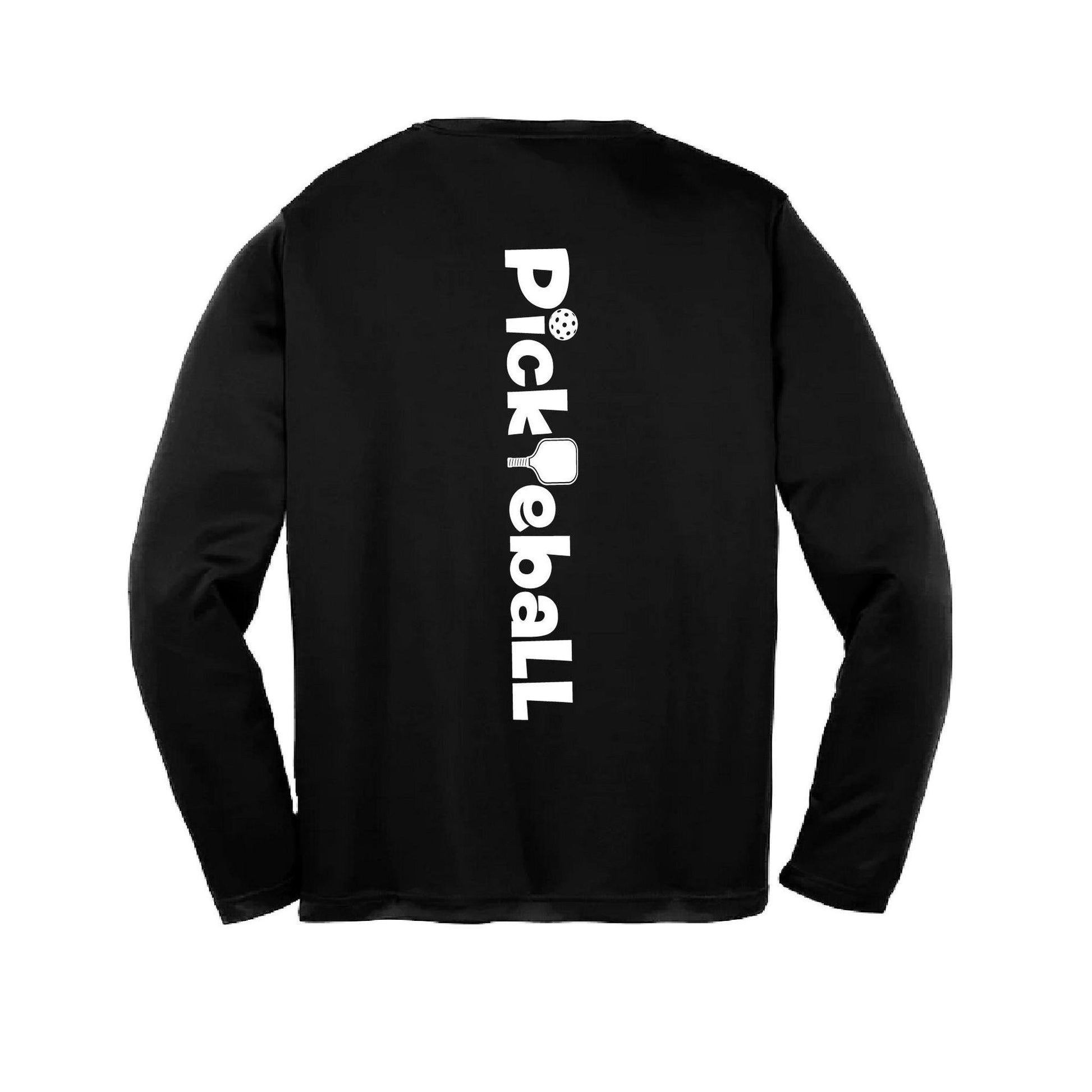 Pickleball Horizontal (Customizable) | Youth Long Sleeve Pickleball Performance T-Shirts | 100% Polyester