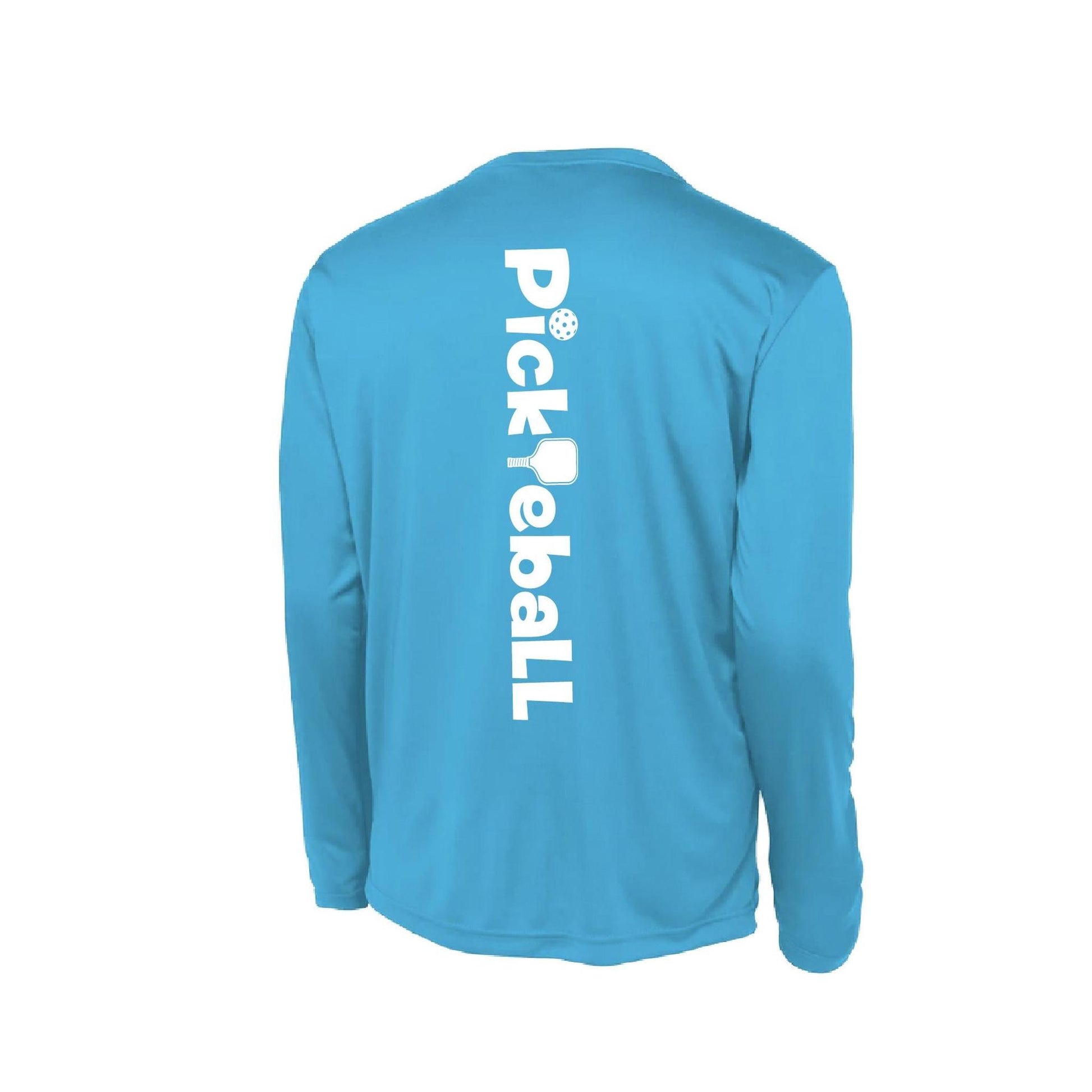 Pickleball Horizontal (Customizable) | Youth Long Sleeve Pickleball Performance T-Shirts | 100% Polyester