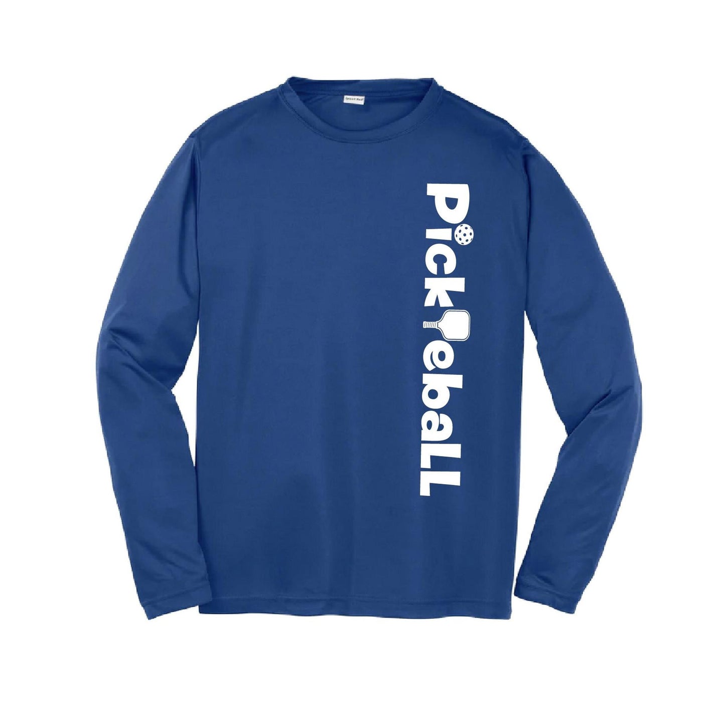 Pickleball Horizontal (Customizable) | Youth Long Sleeve Pickleball Performance T-Shirts | 100% Polyester