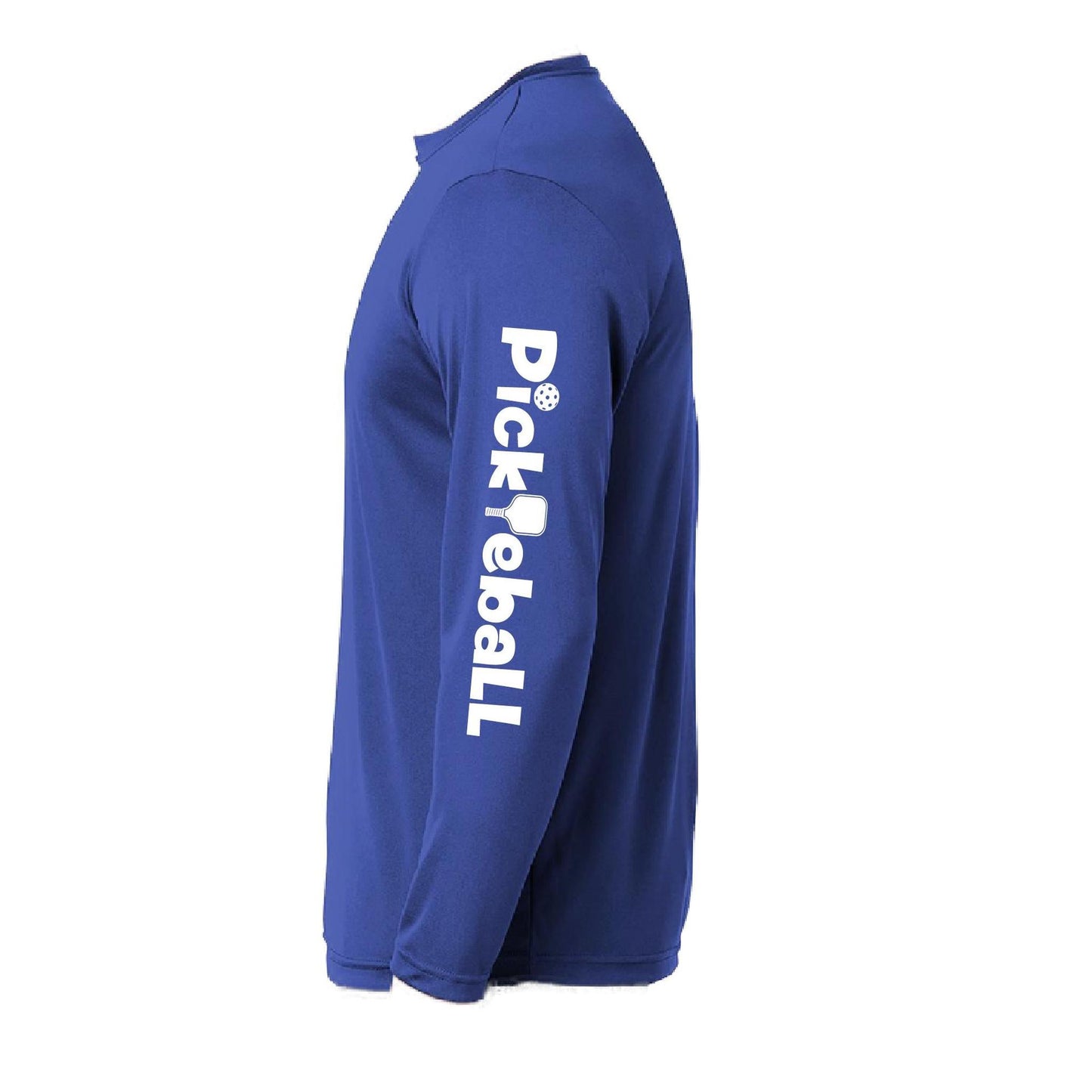 Pickleball Horizontal (Customizable) | Youth Long Sleeve Pickleball Performance T-Shirts | 100% Polyester
