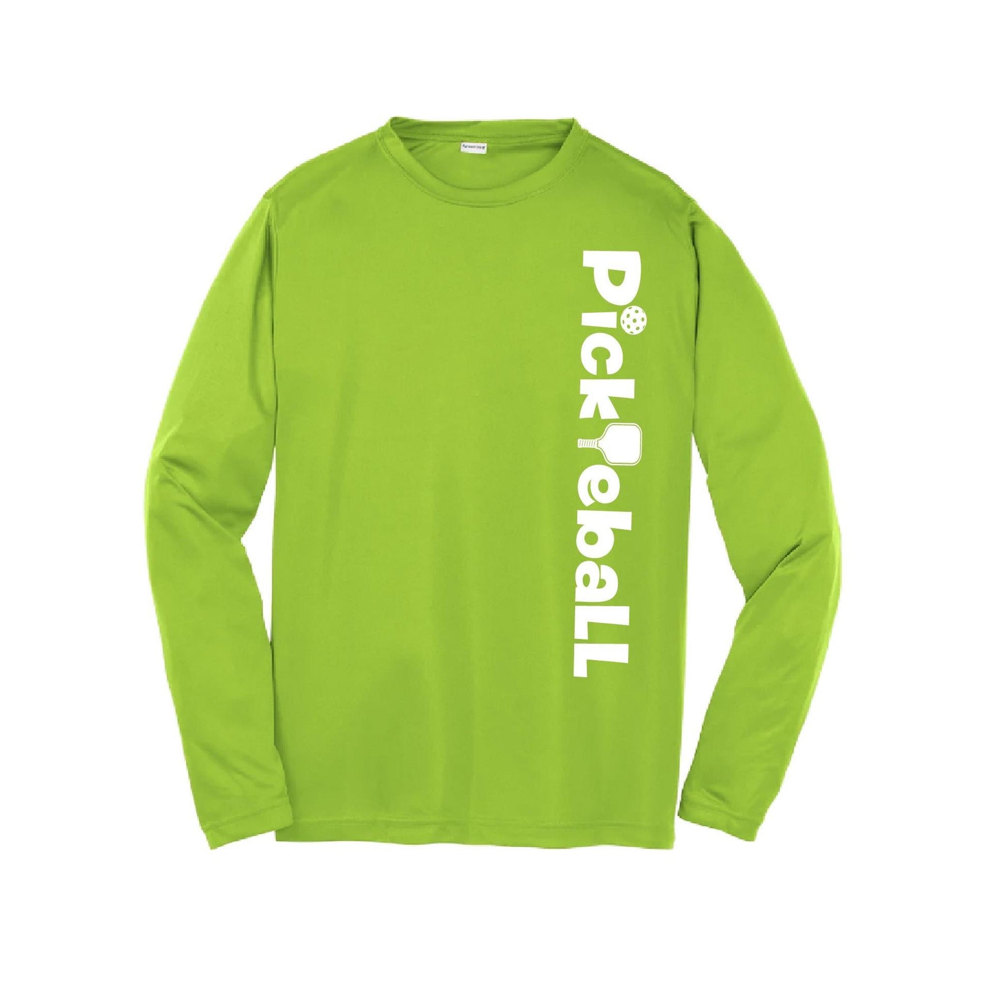 Pickleball Horizontal (Customizable) | Youth Long Sleeve Pickleball Performance T-Shirts | 100% Polyester