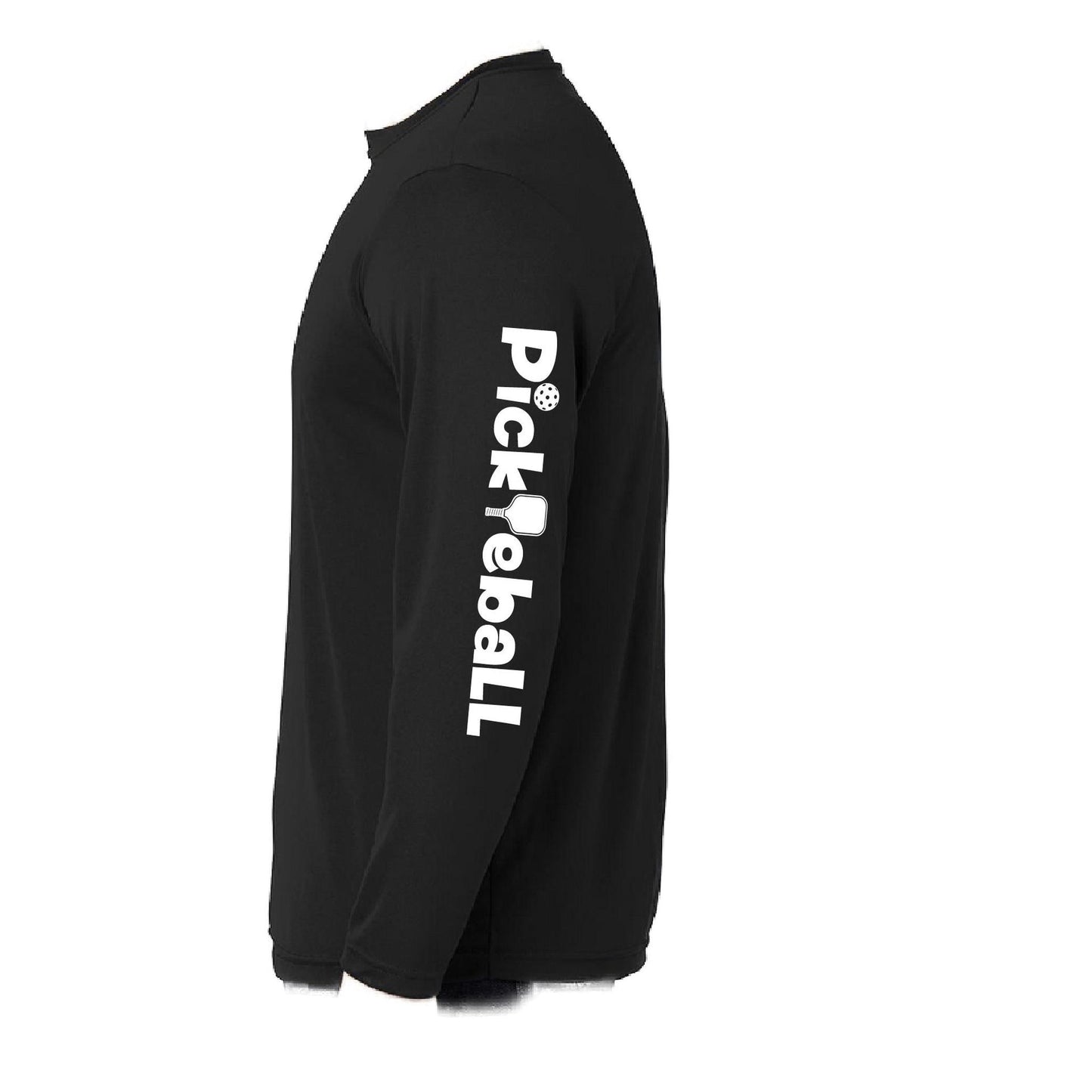 Pickleball Horizontal (Customizable) | Youth Long Sleeve Pickleball Performance T-Shirts | 100% Polyester