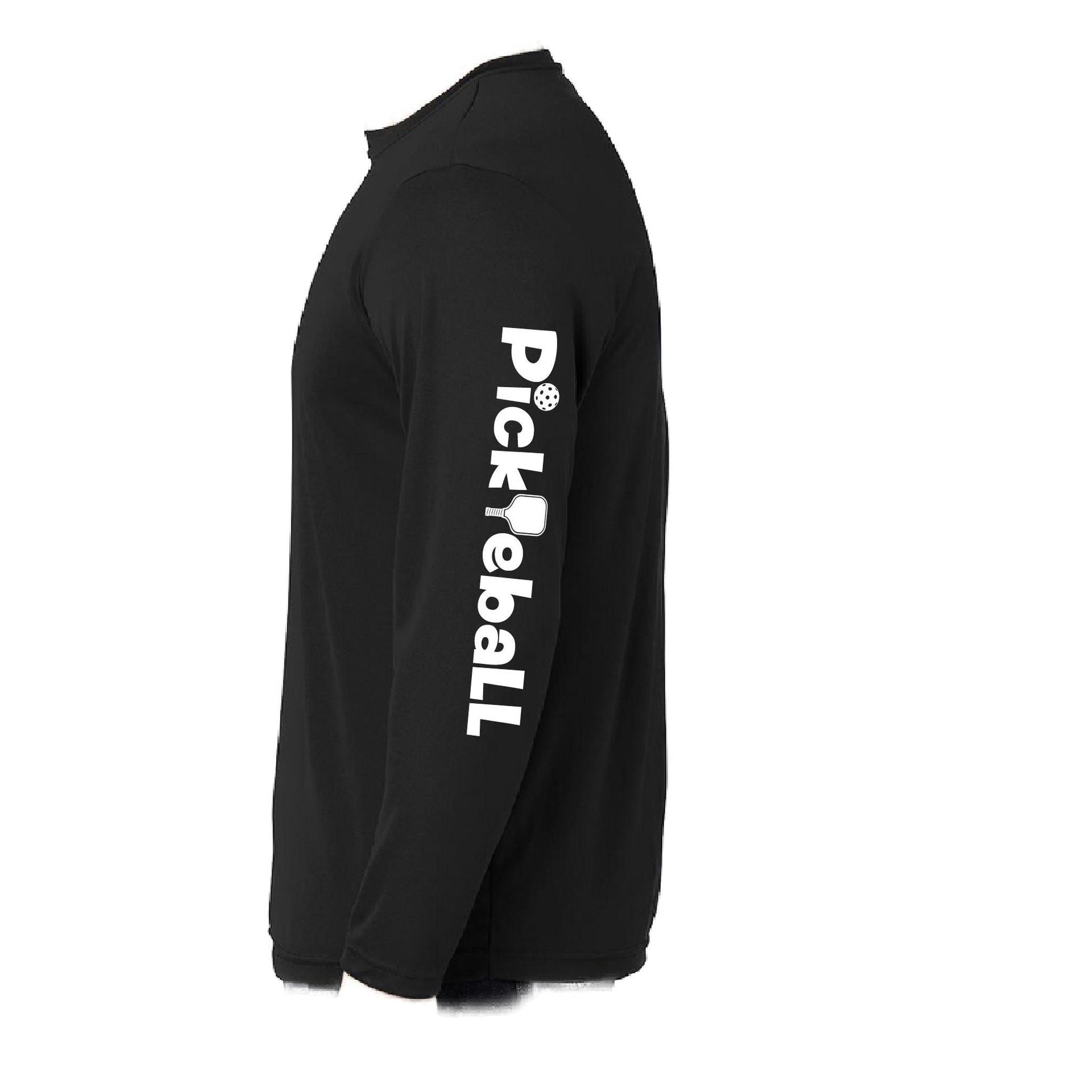 Pickleball Horizontal (Customizable) | Youth Long Sleeve Pickleball Performance T-Shirts | 100% Polyester