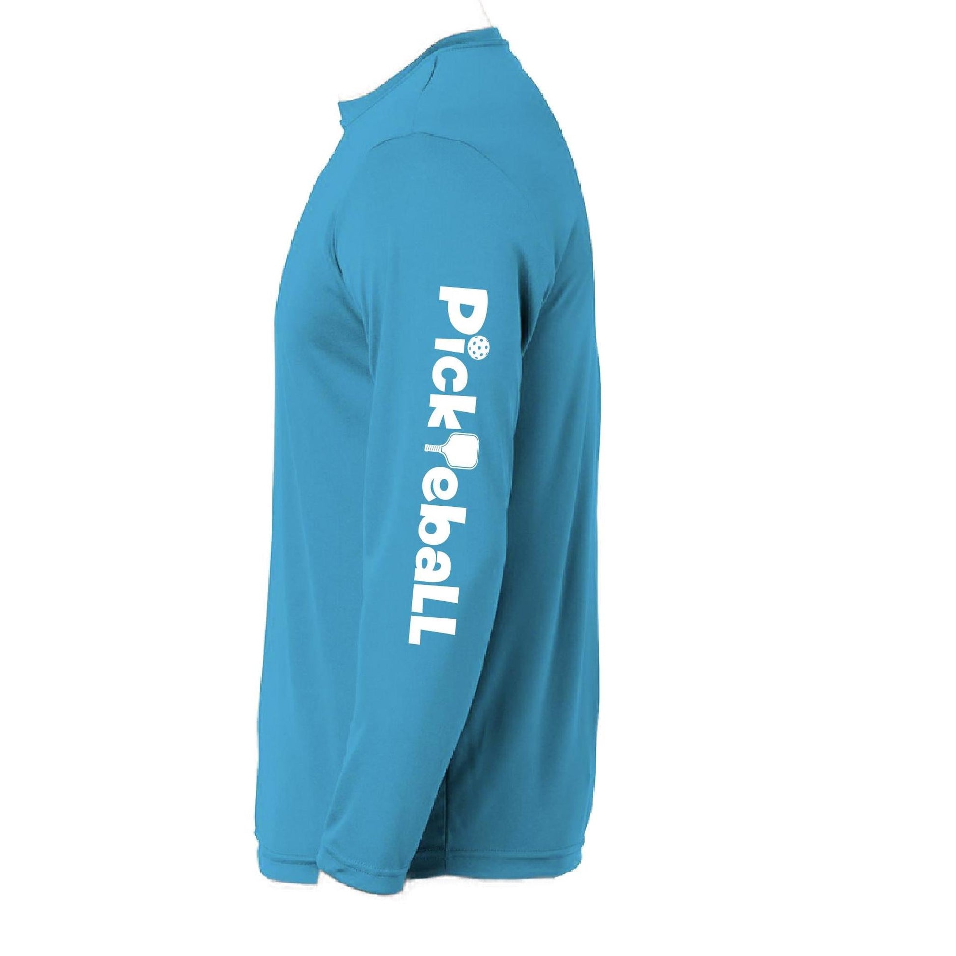 Pickleball Horizontal (Customizable) | Youth Long Sleeve Pickleball Performance T-Shirts | 100% Polyester