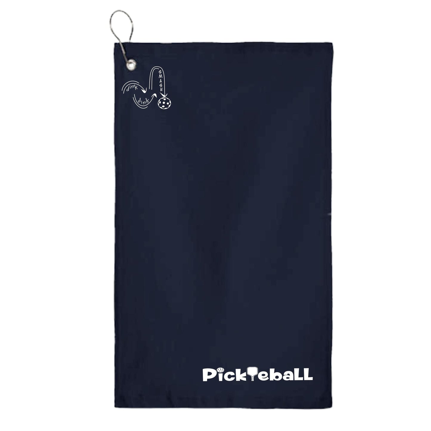 Pickleball Horizontal | Pickleball Court Towels | Grommeted 100% Cotton Terry Velour