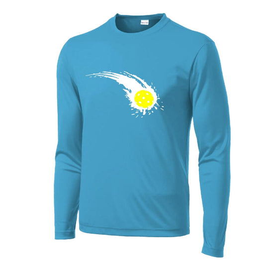 Pickleball Impact | Men’s Long Sleeve Athletic Performance T-Shirts | 100% Polyester