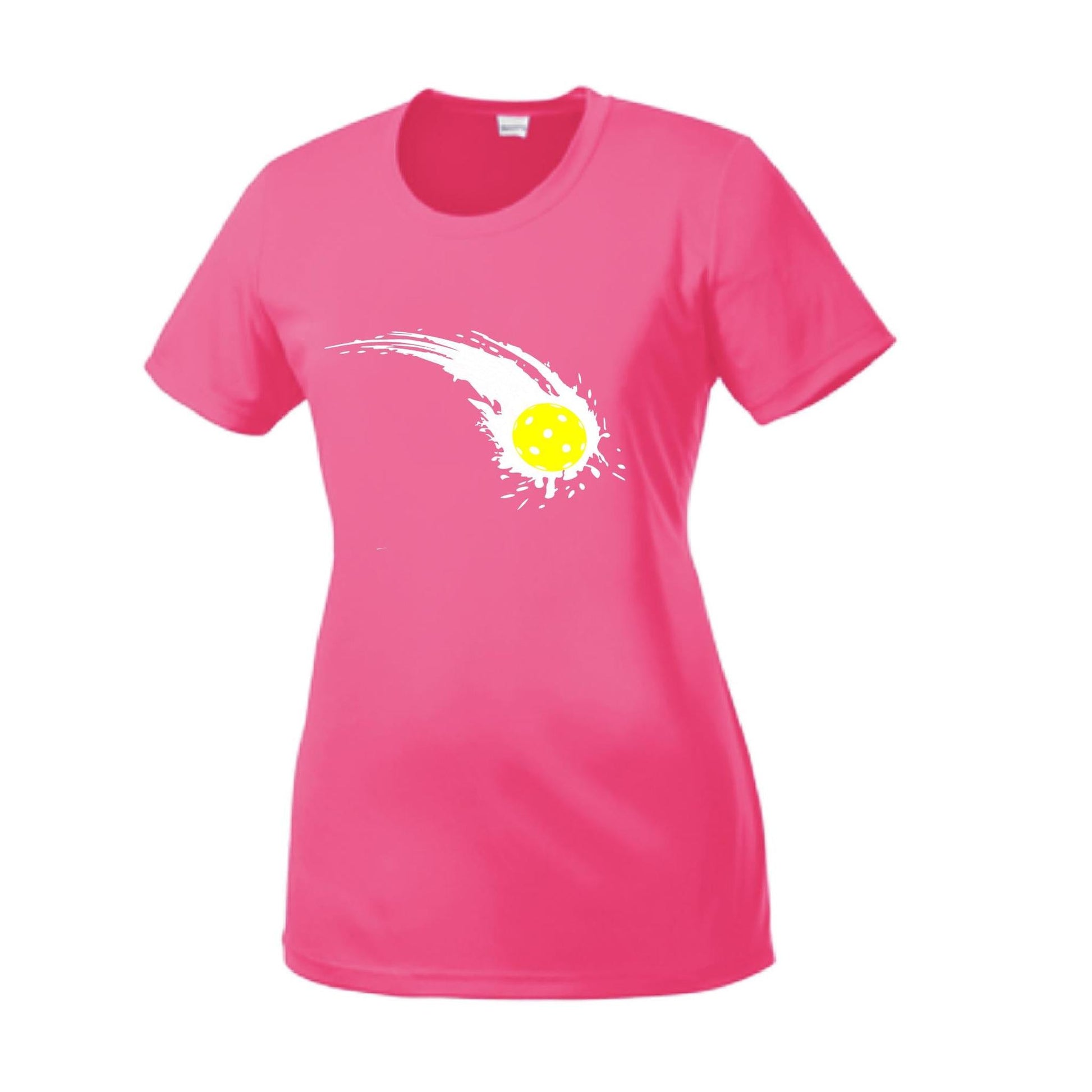 Pickleball Impact | Women’s Short Sleeve Crewneck Pickleball Performance T-Shirts | 100% Polyester