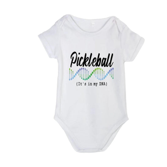 Pickleball Is In My DNA | Infant Short Sleeve One Piece Bodysuit | 100% Cotton