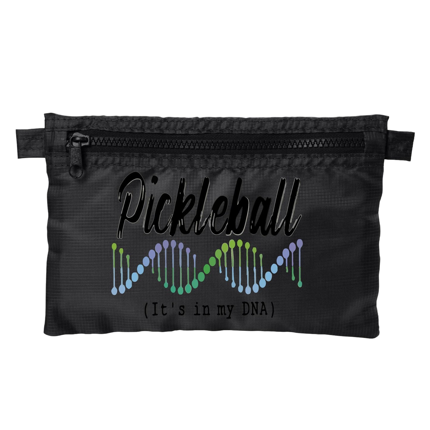 Pickleball Is In My DNA | Pickleball Cosmetic Stash Pouch Bag | Small Size Court Stash Bag