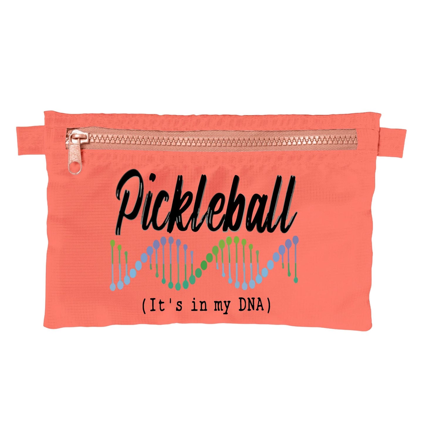 Pickleball Is In My DNA | Pickleball Cosmetic Stash Pouch Bag | Small Size Court Stash Bag