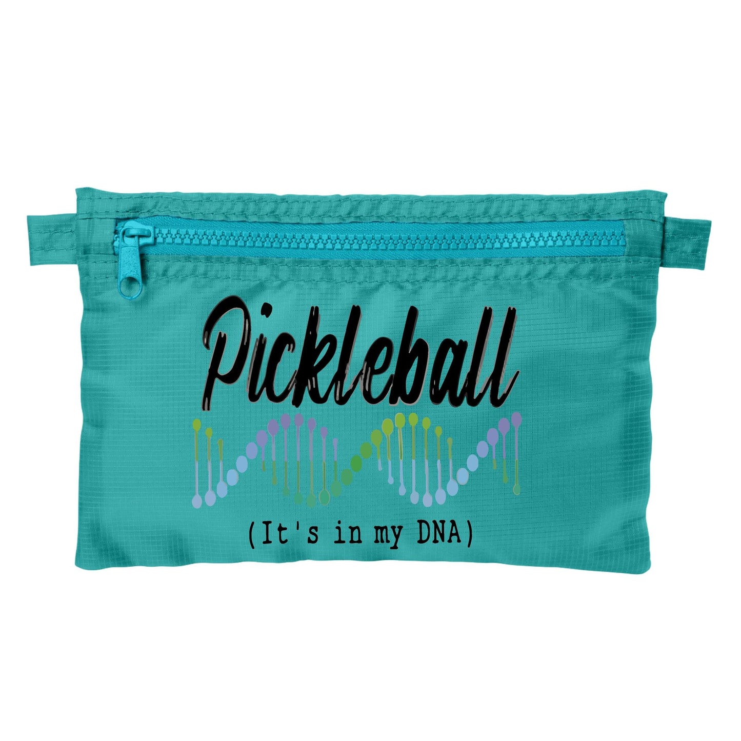 Pickleball Is In My DNA | Pickleball Cosmetic Stash Pouch Bag | Small Size Court Stash Bag