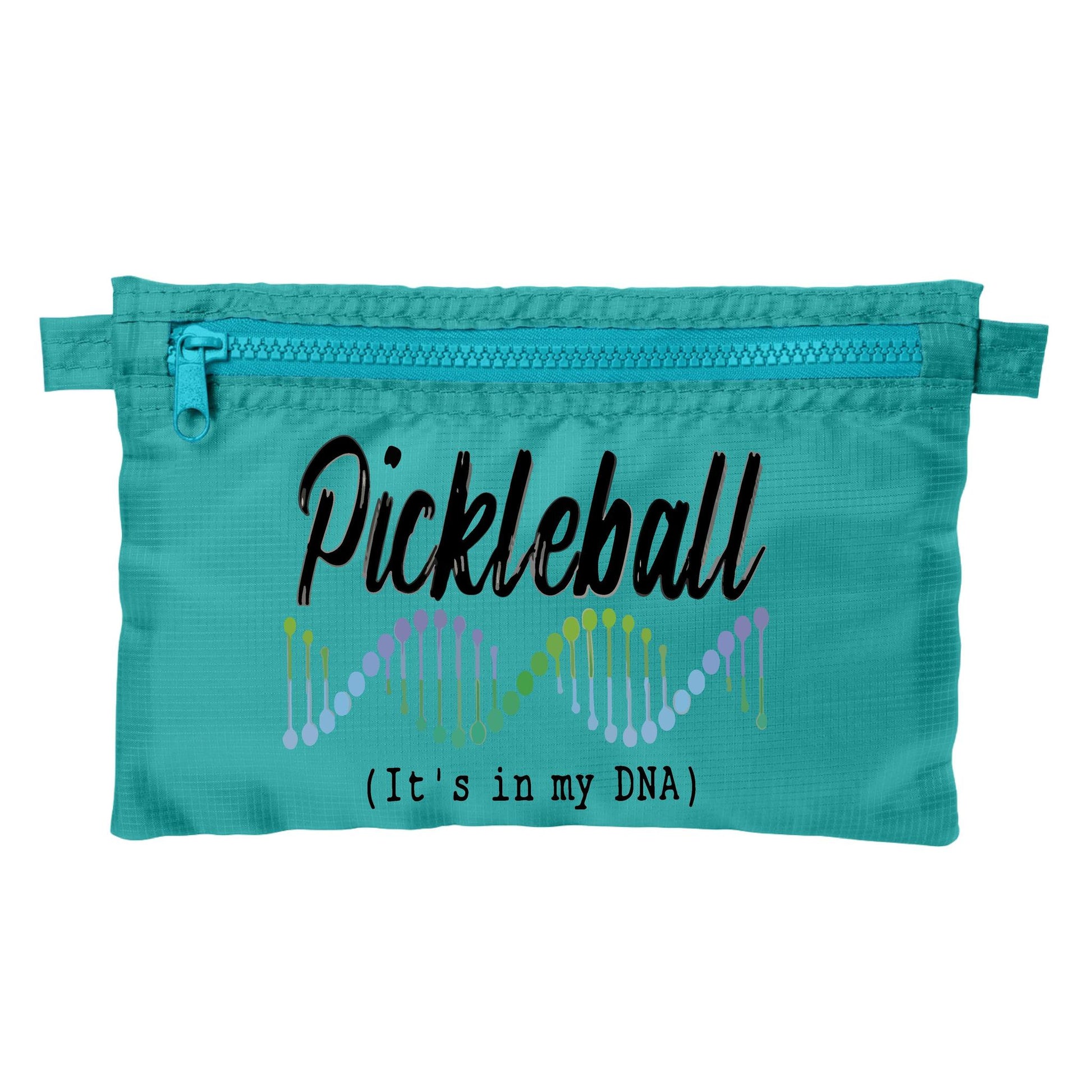 Pickleball Is In My DNA | Pickleball Cosmetic Stash Pouch Bag | Small Size Court Stash Bag