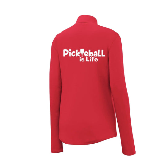 Pickleball Is LIfe | Women's 1/4 Zip Pullover Athletic Performance Shirt | 100% Polyester