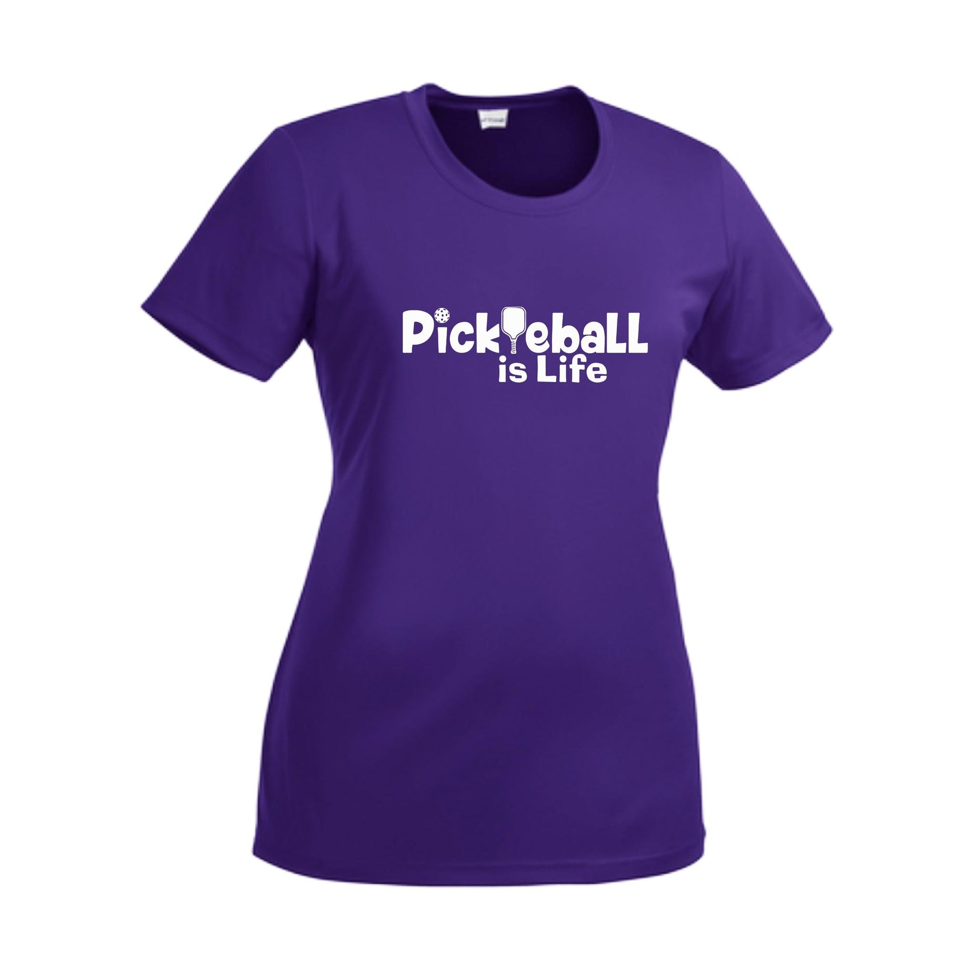 Pickleball Is LIfe | Women’s Short Sleeve Crewneck Pickleball Performance T-Shirts | 100% Polyester