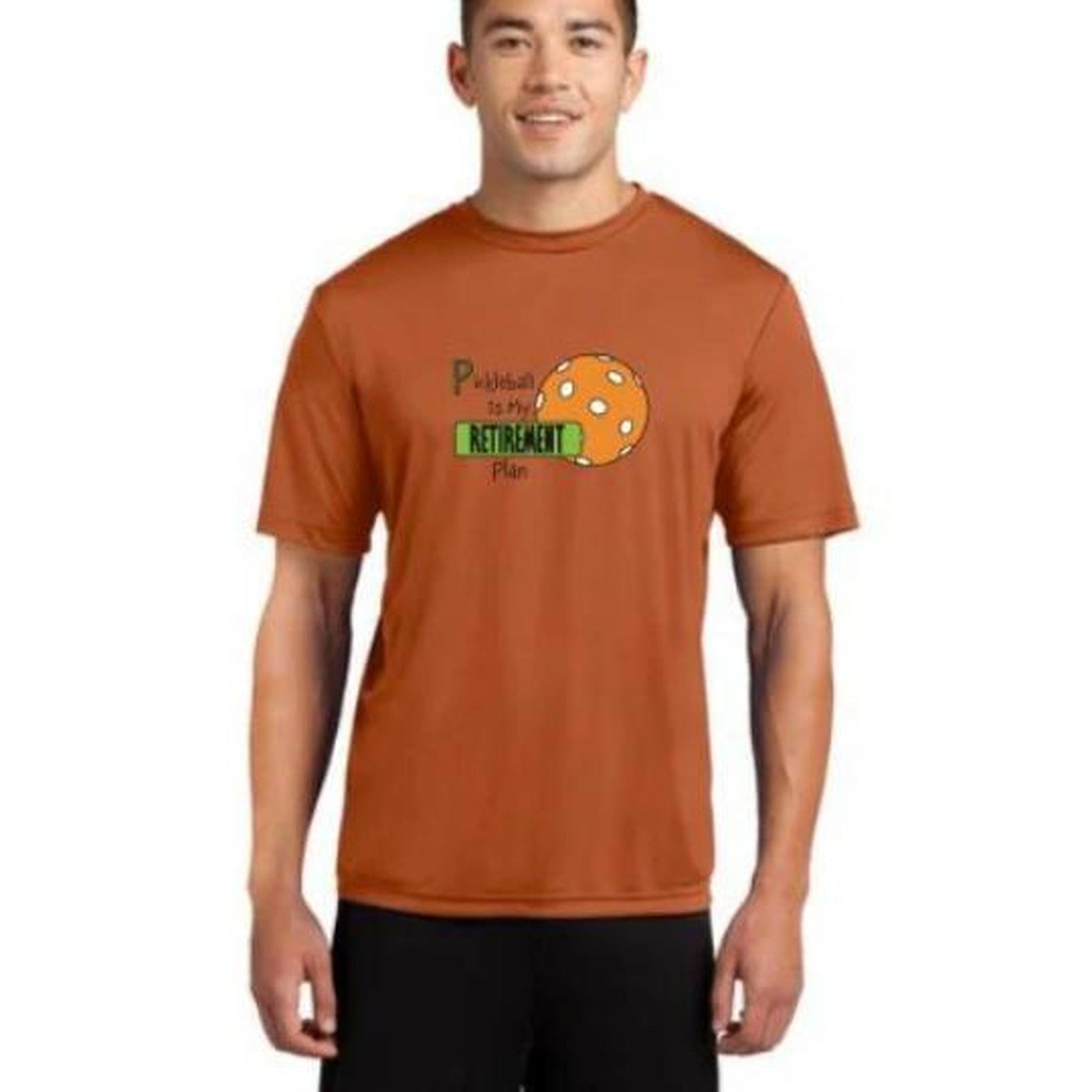 Pickleball Is My Retirement Plan | Clearance Men’s Short Sleeve Pickleball Performance T-Shirt | 100% Polyester