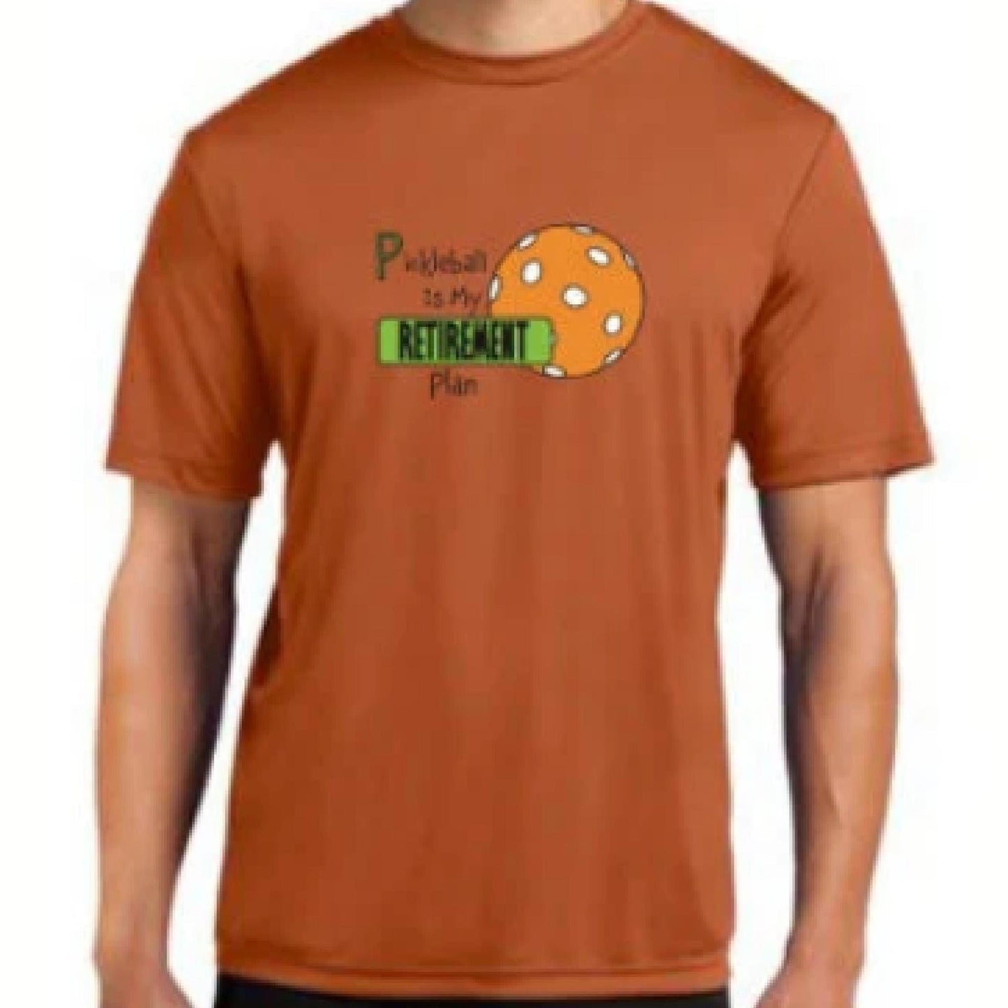 Pickleball Is My Retirement Plan | Clearance Men’s Short Sleeve Pickleball Performance T-Shirt | 100% Polyester