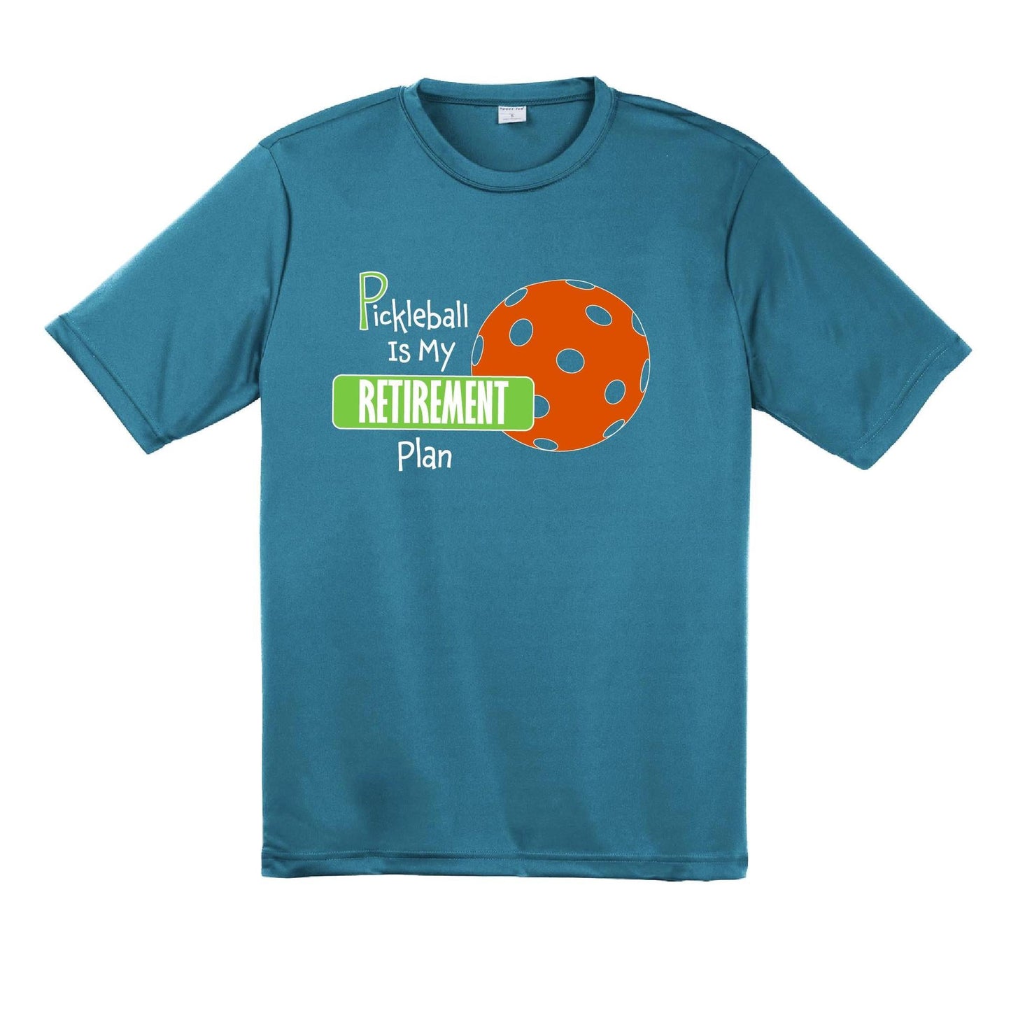 Pickleball Is My Retirement Plan | Men's Short Sleeve Pickleball Performance T-Shirts | 100% Polyester