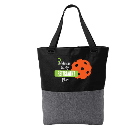 Pickleball Is My Retirement Plan | Pickleball Sports Convertible Tote Bag | Medium Size Court Tote Bag