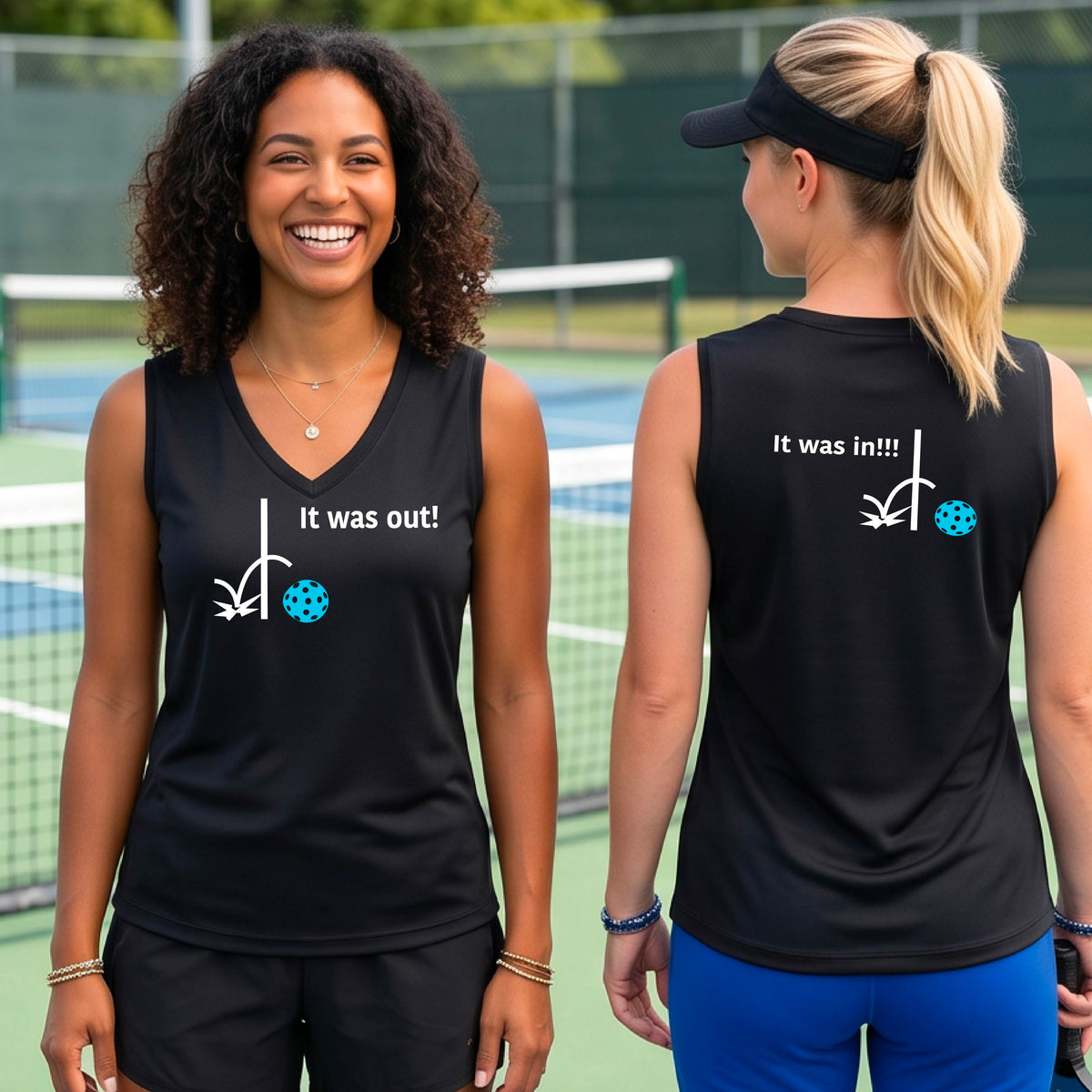 Women’s Athletic Pickleball Performance Shirt – Sporty Activewear - Sleeveless - Customizable