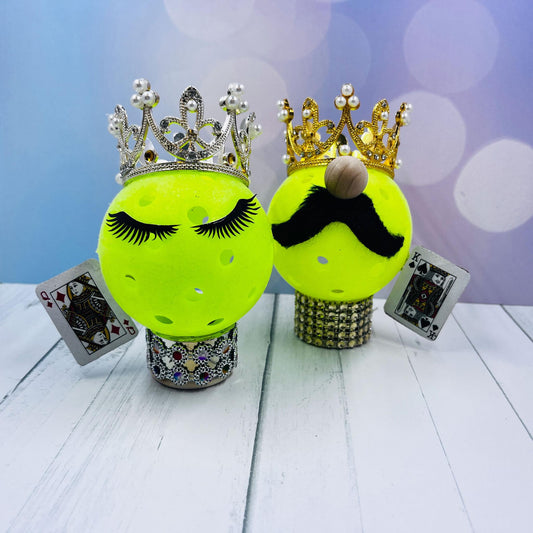Pickleball King Or Pickleball Queen Gnome | Pickleball Gnomes | Fun Pickleball Gifts