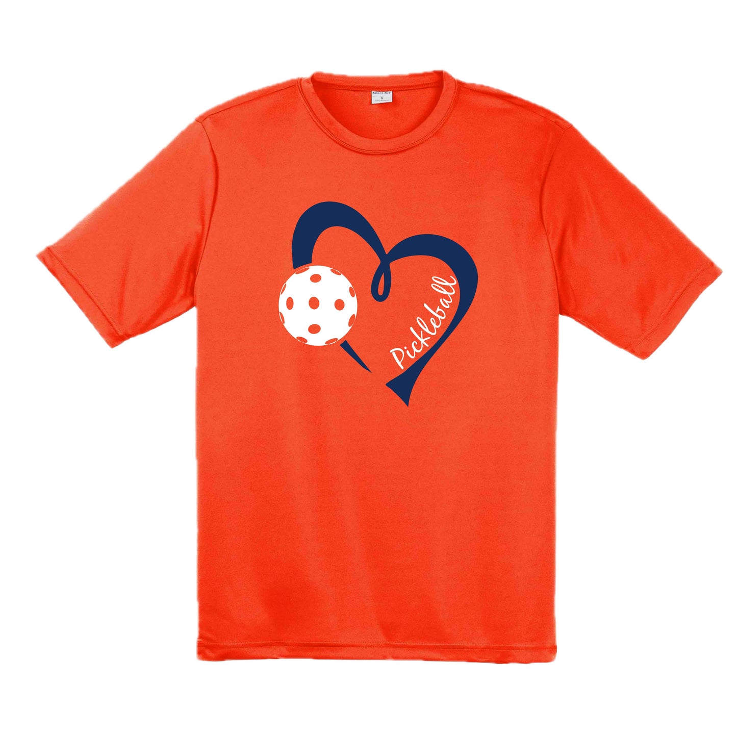 Pickleball Love (Navy) | Men's Short Sleeve Athletic Pickleball Performance T-Shirt | 100% Polyester