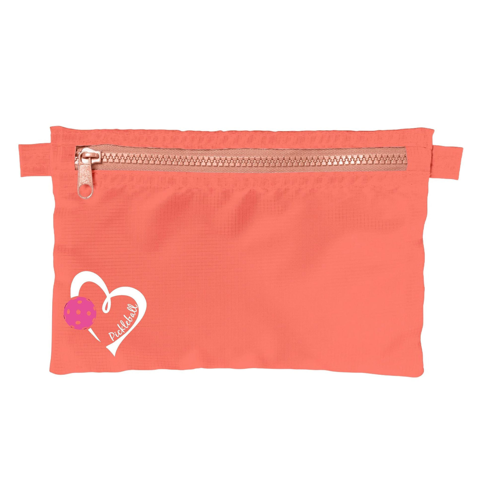 Pickleball Love (Pink And Purple) | Pickleball Cosmetic Stash Pouch Bag | Small Size Court Stash Bag