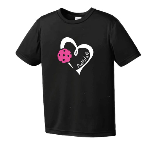 Pickleball Love (Pink) | Clearance Men's Short Sleeve Athletic Performance T-Shirt | 100% Polyester
