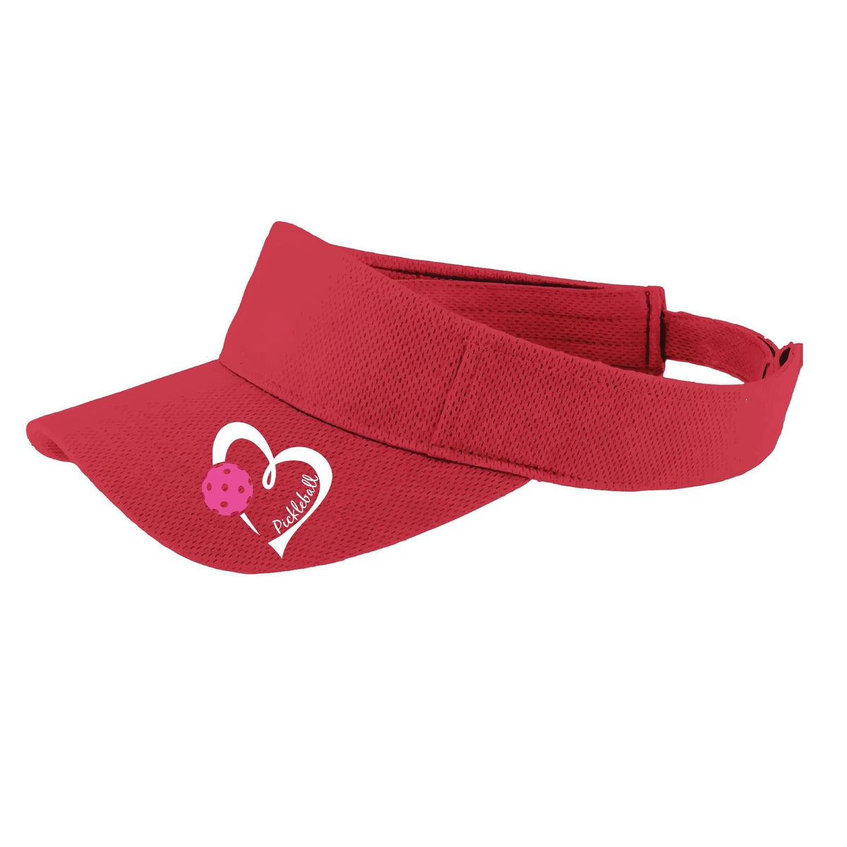 Pickleball Love (Pink) Custom | Pickleball Visors | Moisture Wicking 100% Polyester