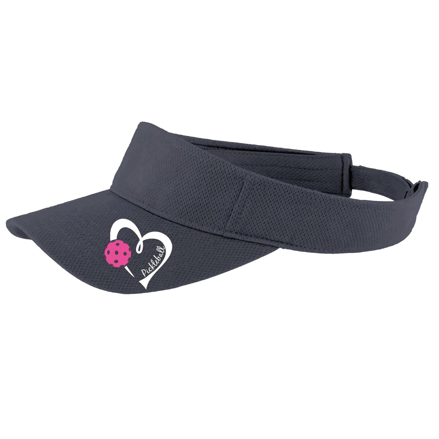 Pickleball Love (Pink) Custom | Pickleball Visors | Moisture Wicking 100% Polyester