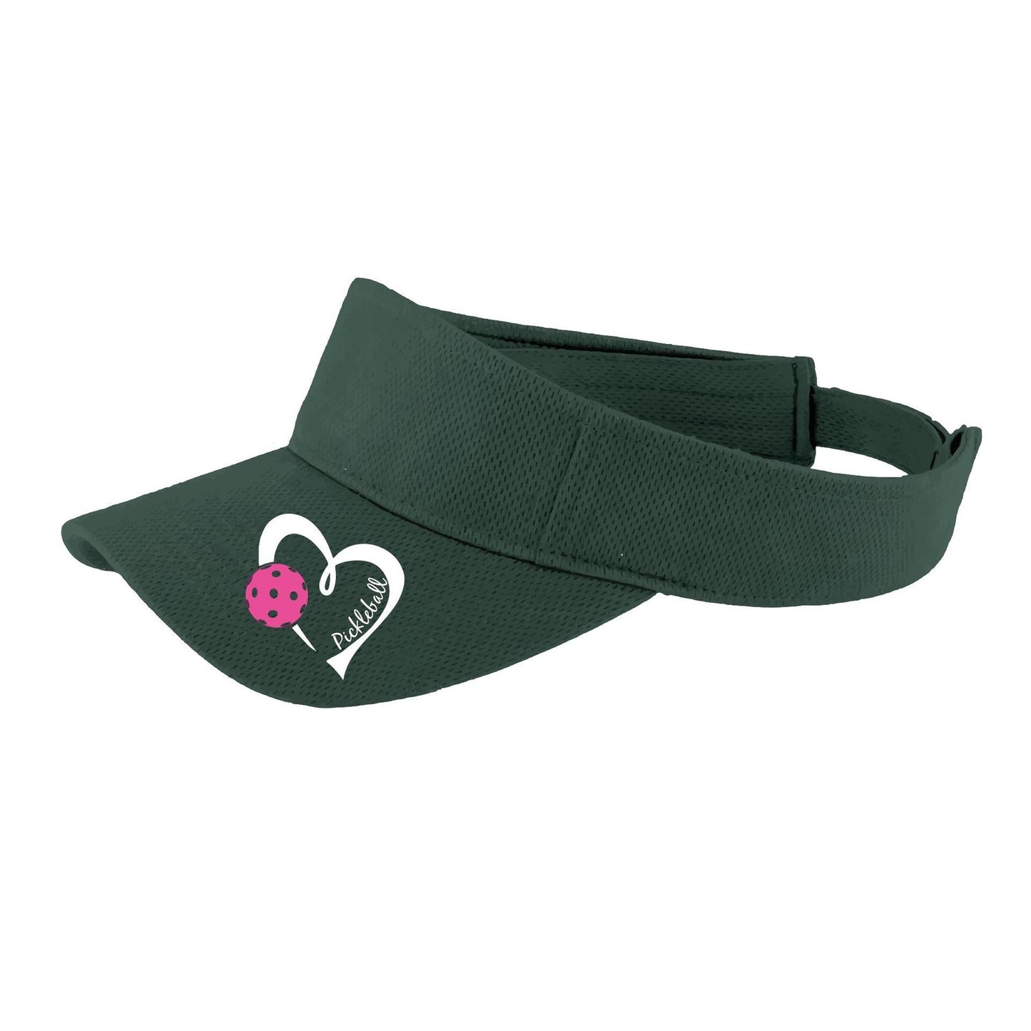 Pickleball Love (Pink) Custom | Pickleball Visors | Moisture Wicking 100% Polyester