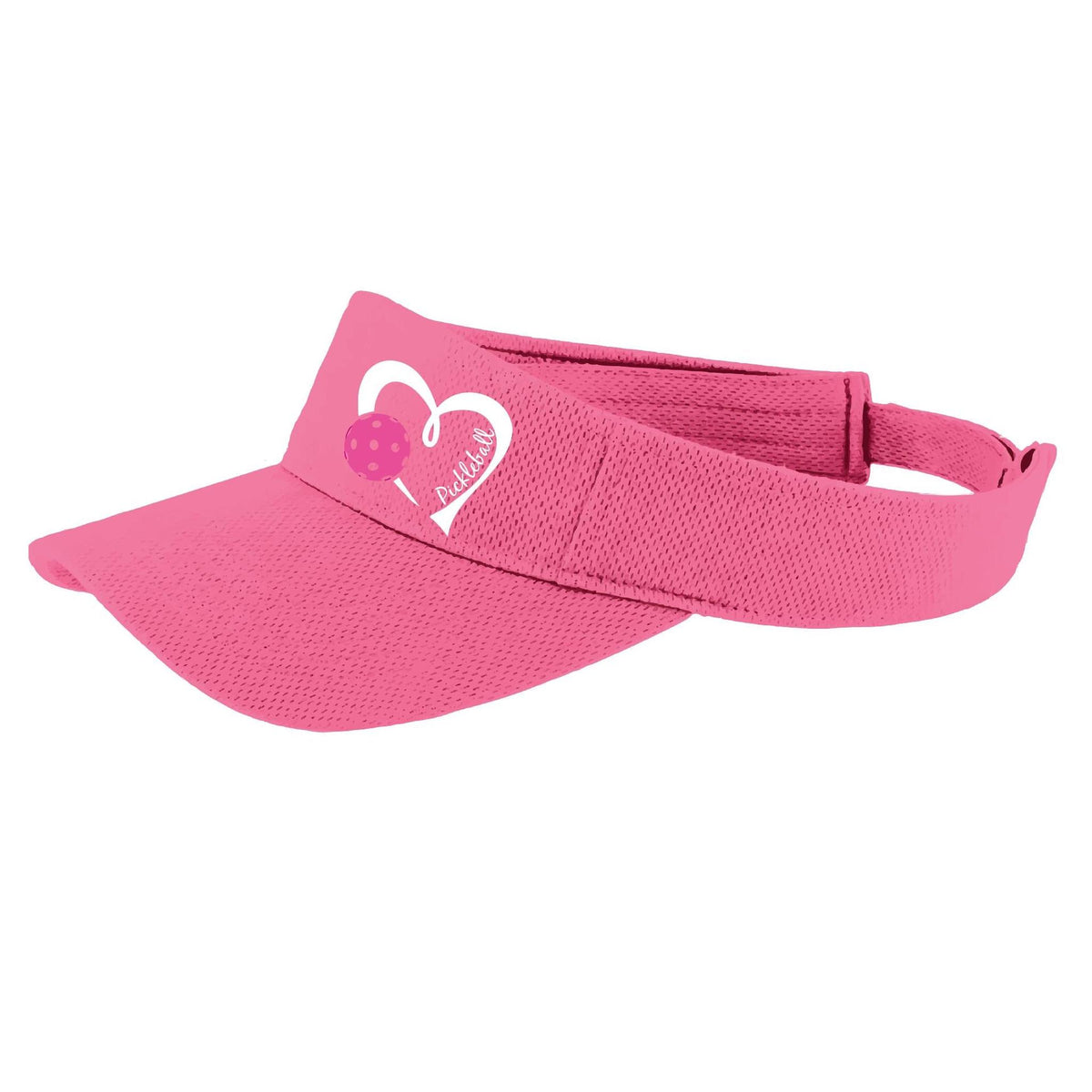 Pickleball Love (Pink) Custom | Pickleball Visors | Moisture Wicking 100% Polyester