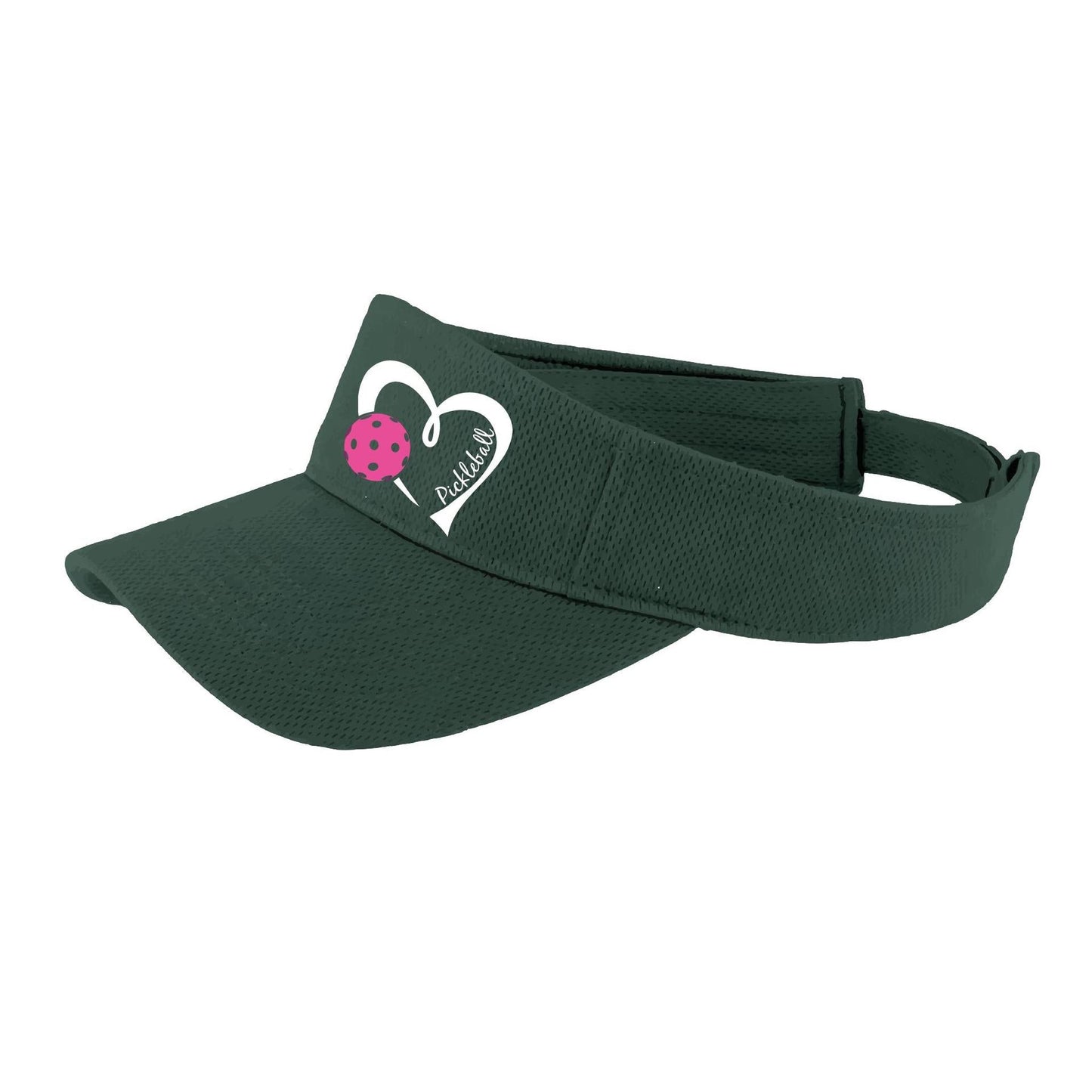 Pickleball Love (Pink) Custom | Pickleball Visors | Moisture Wicking 100% Polyester