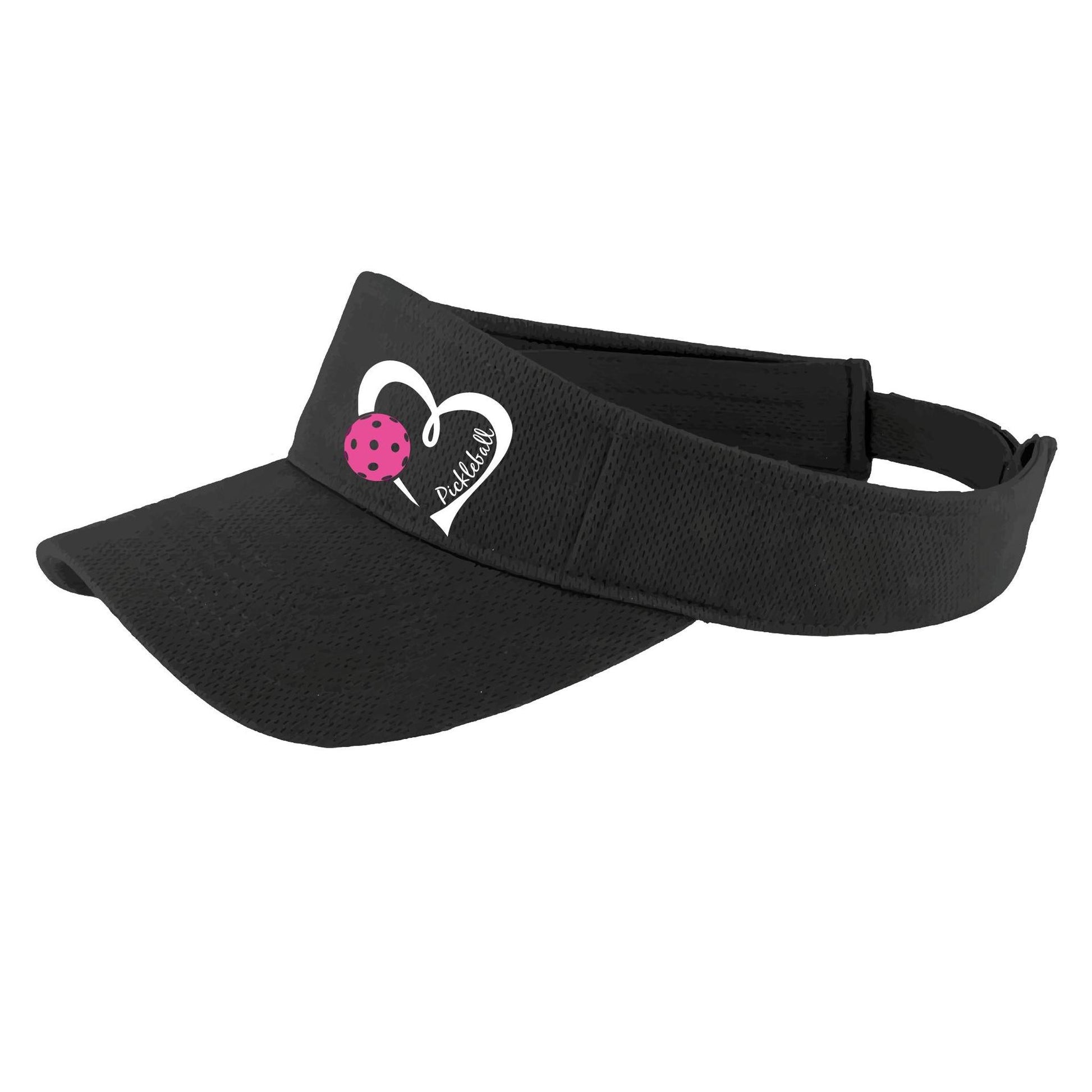 Pickleball Love (Pink) Custom | Pickleball Visors | Moisture Wicking 100% Polyester
