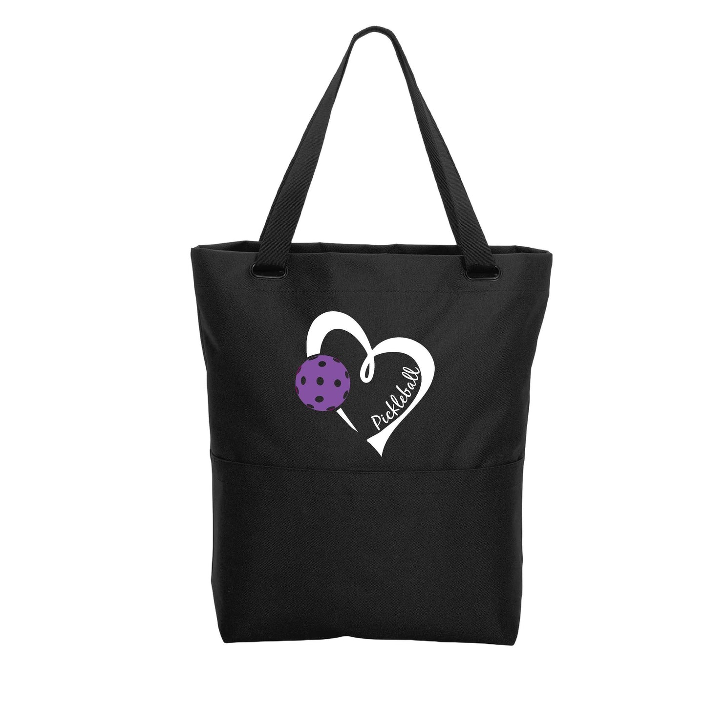 Pickleball Love (Pink Or Purple) | Pickleball Sports Convertible Tote Bag | Medium Size Court Tote Bag