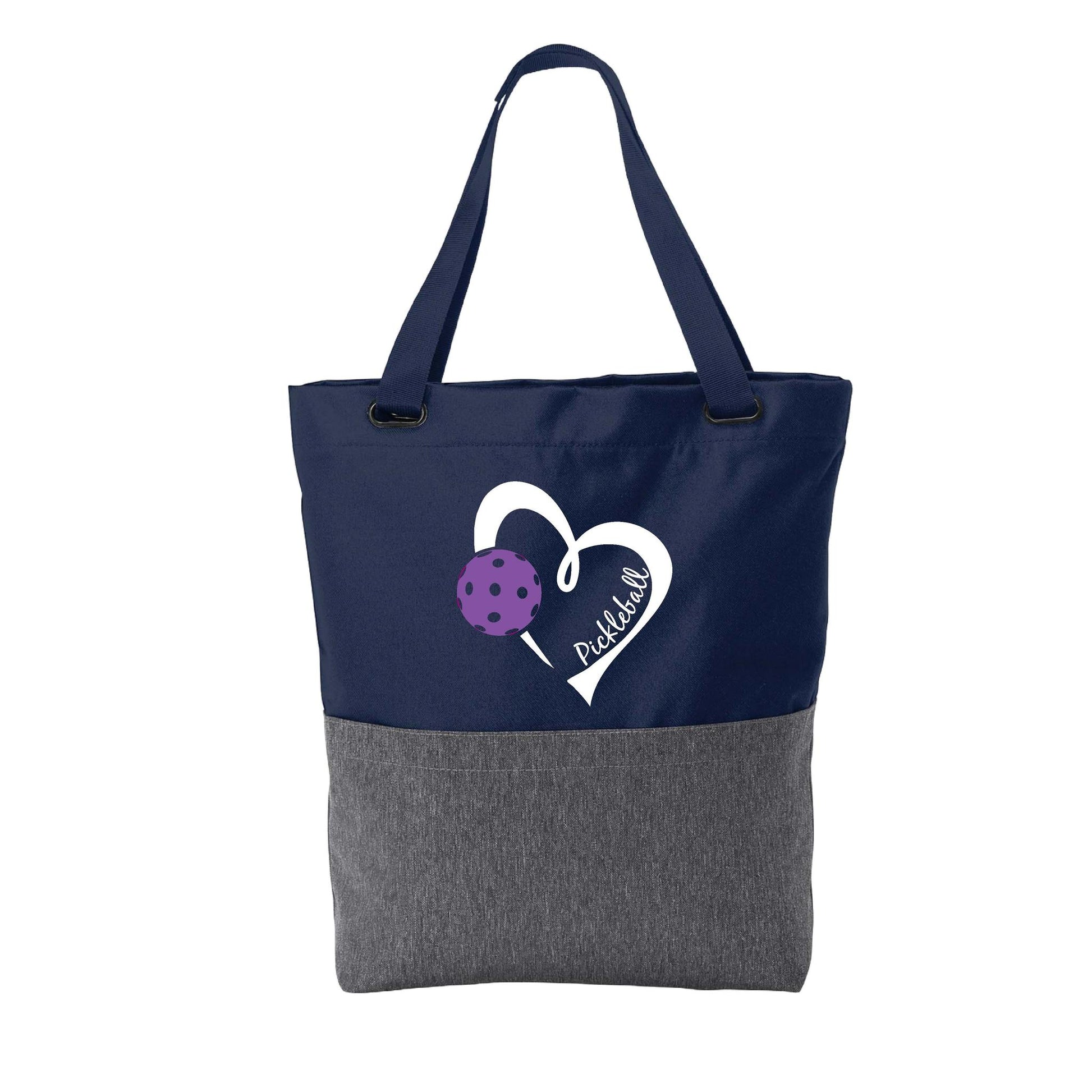 Pickleball Love (Pink Or Purple) | Pickleball Sports Convertible Tote Bag | Medium Size Court Tote Bag