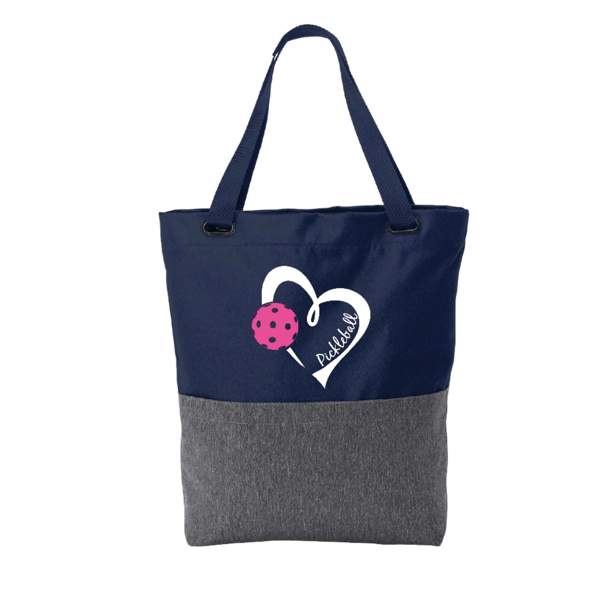 Pickleball Love (Pink Or Purple) | Pickleball Sports Convertible Tote Bag | Medium Size Court Tote Bag