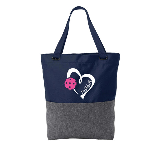 Pickleball Love (Pink Or Purple) | Pickleball Sports Convertible Tote Bag | Medium Size Court Tote Bag