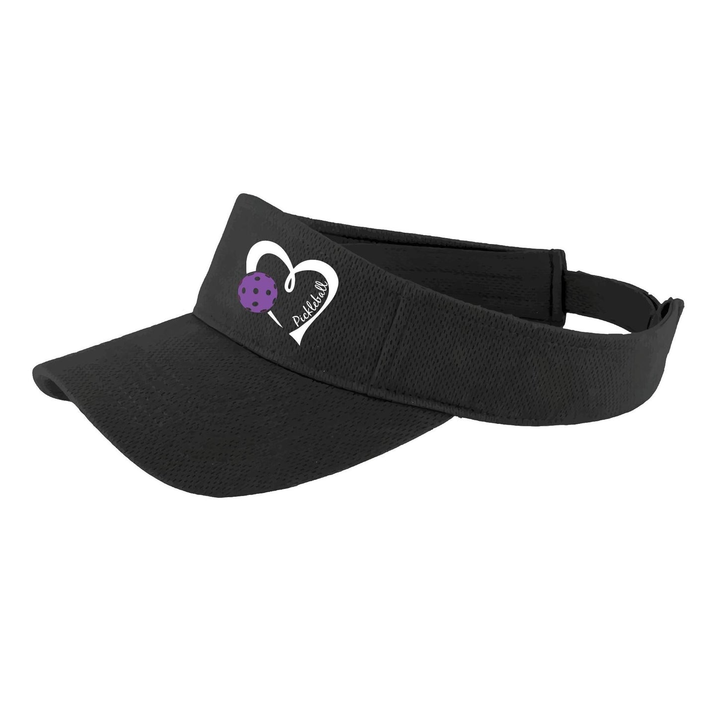 Pickleball Love (Purple) Custom | Pickleball Visors | Moisture Wicking 100% Polyester