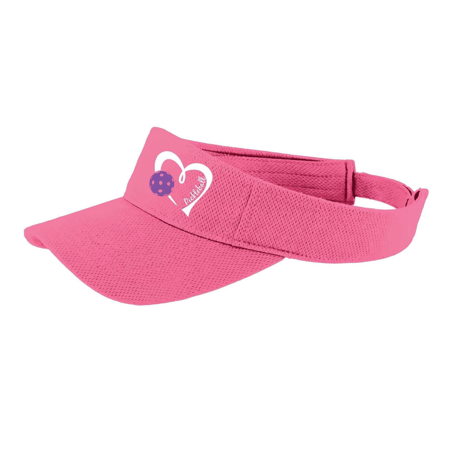 Pickleball Love (Purple) Custom | Pickleball Visors | Moisture Wicking 100% Polyester
